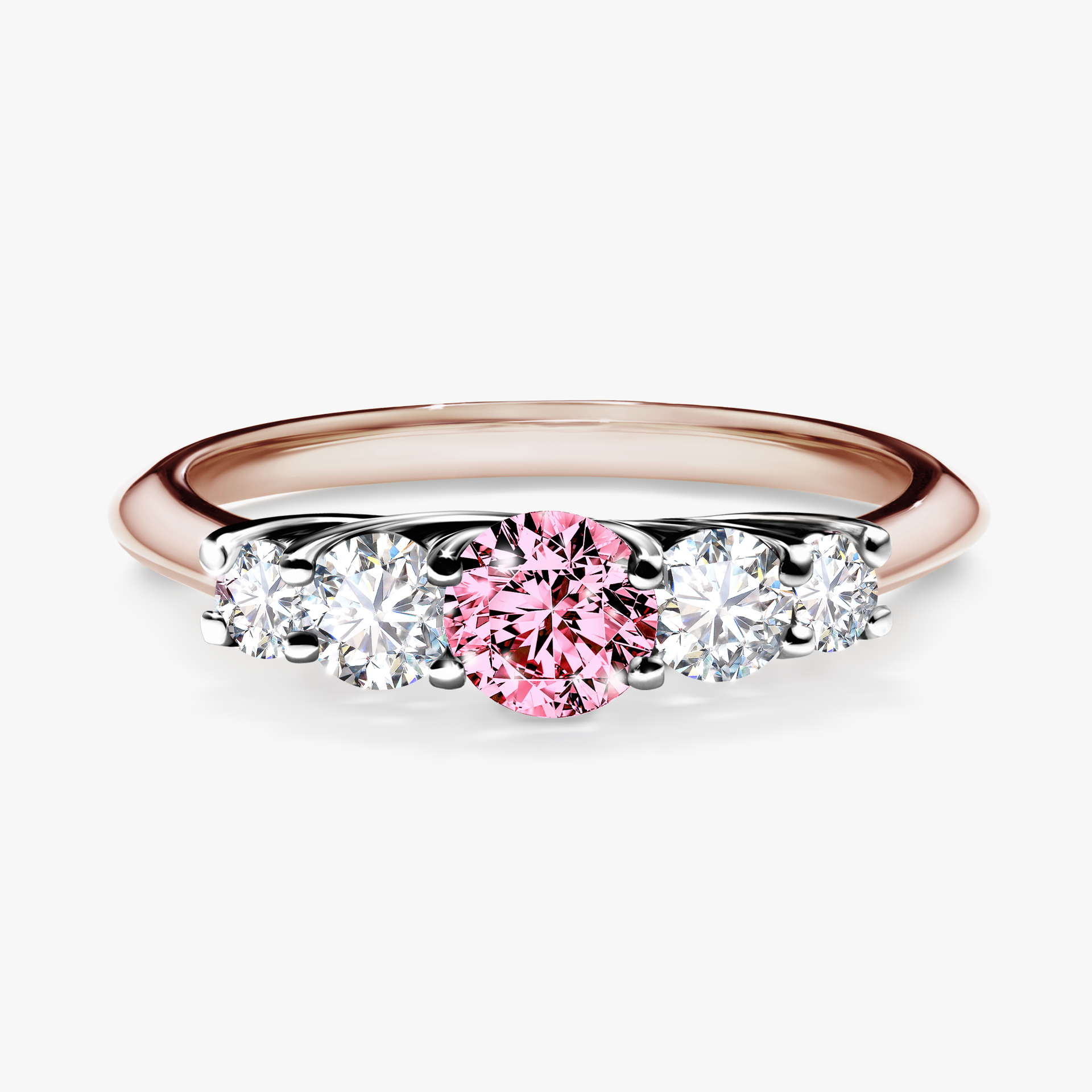 Pierścionek zaręczynowy My Darling z różowego złota z różowym diamentem 0,53ct