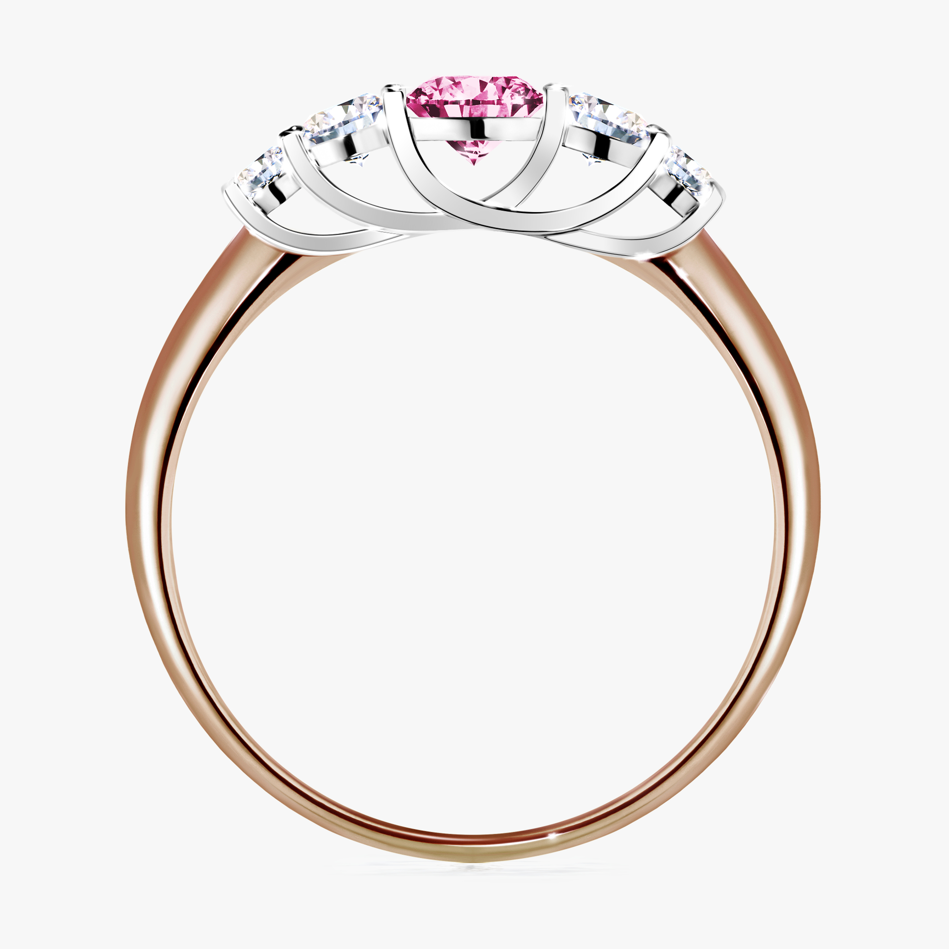 Pierścionek zaręczynowy My Darling z różowego złota z różowym diamentem 0,53ct