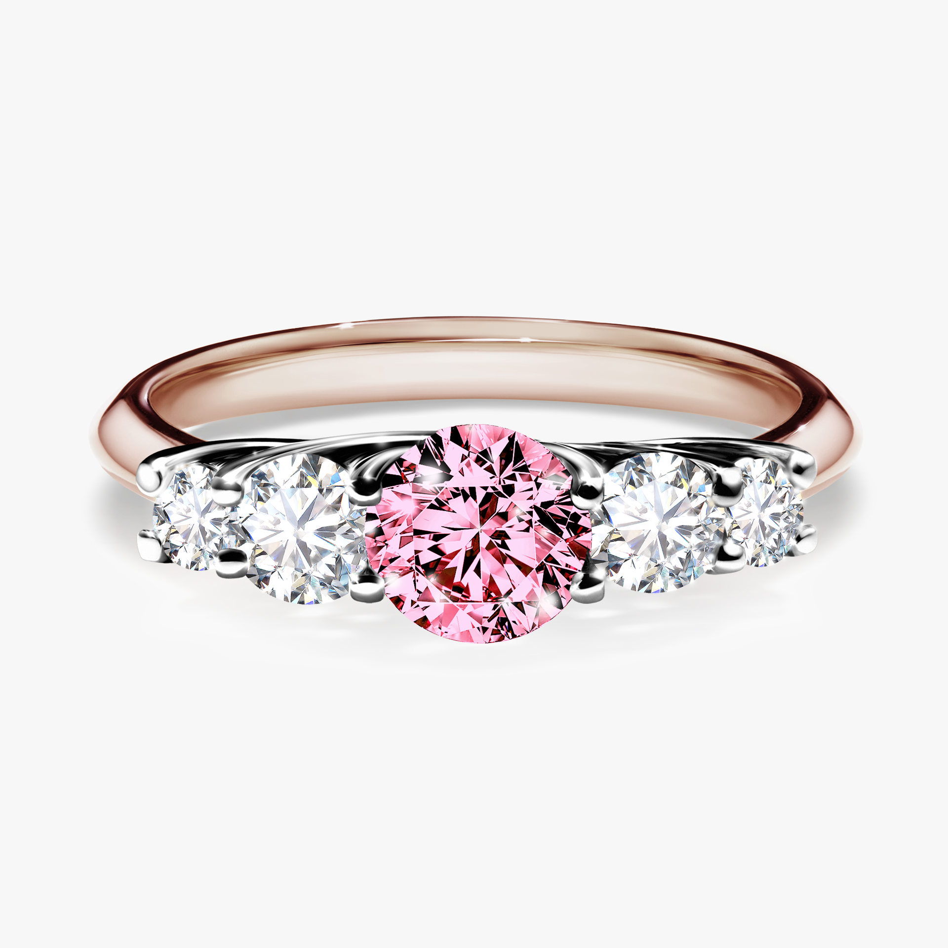 Pierścionek zaręczynowy My Darling z różowego złota z różowym diamentem 0,96ct