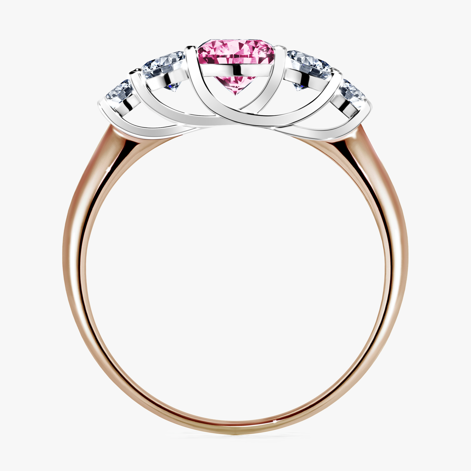 Pierścionek zaręczynowy My Darling z różowego złota z różowym diamentem 0,96ct