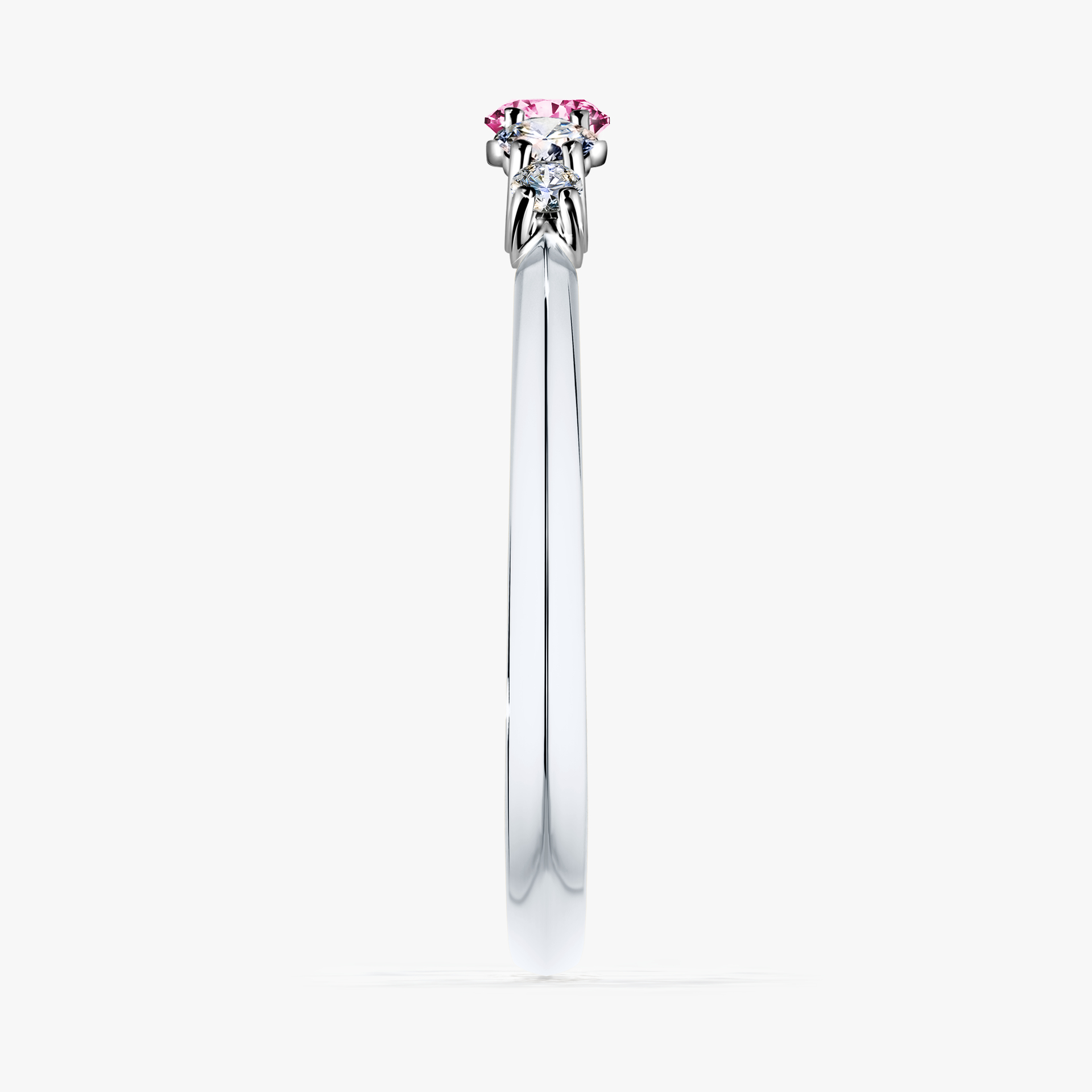 Pierścionek zaręczynowy My Darling z białego złota z różowym diamentem 0,22ct