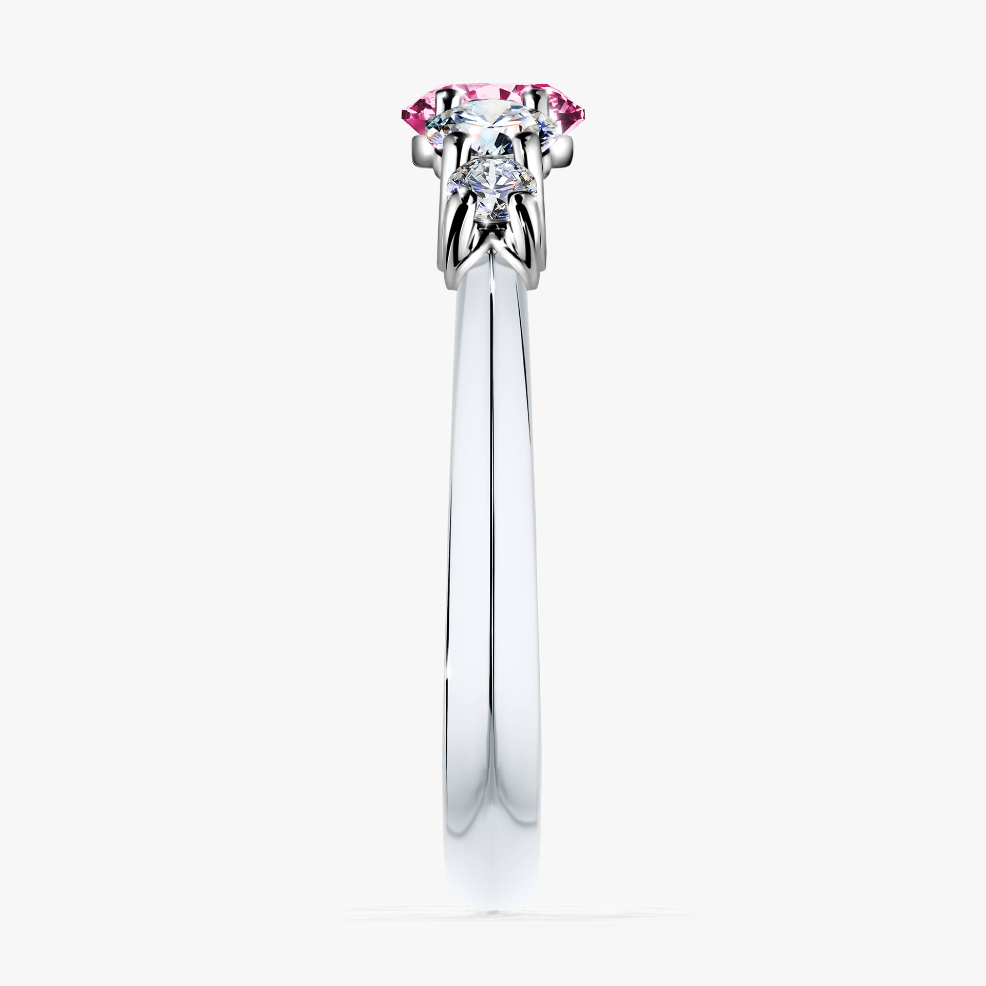 Pierścionek zaręczynowy My Darling z białego złota z różowym diamentem 0,96ct