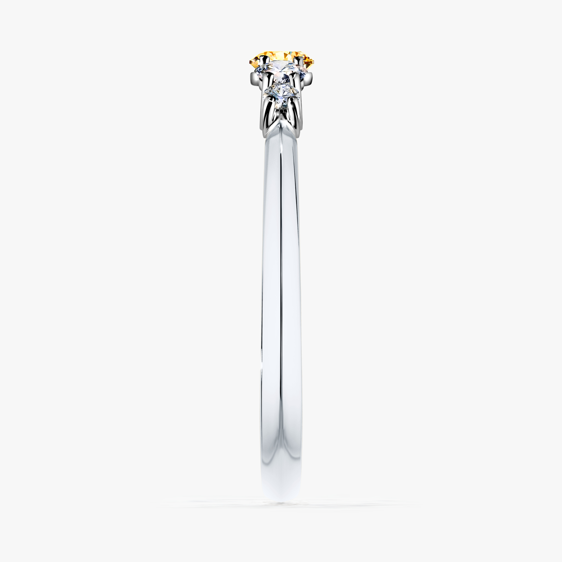 Pierścionek zaręczynowy My Darling z białego złota z żółtym diamentem 0,22ct