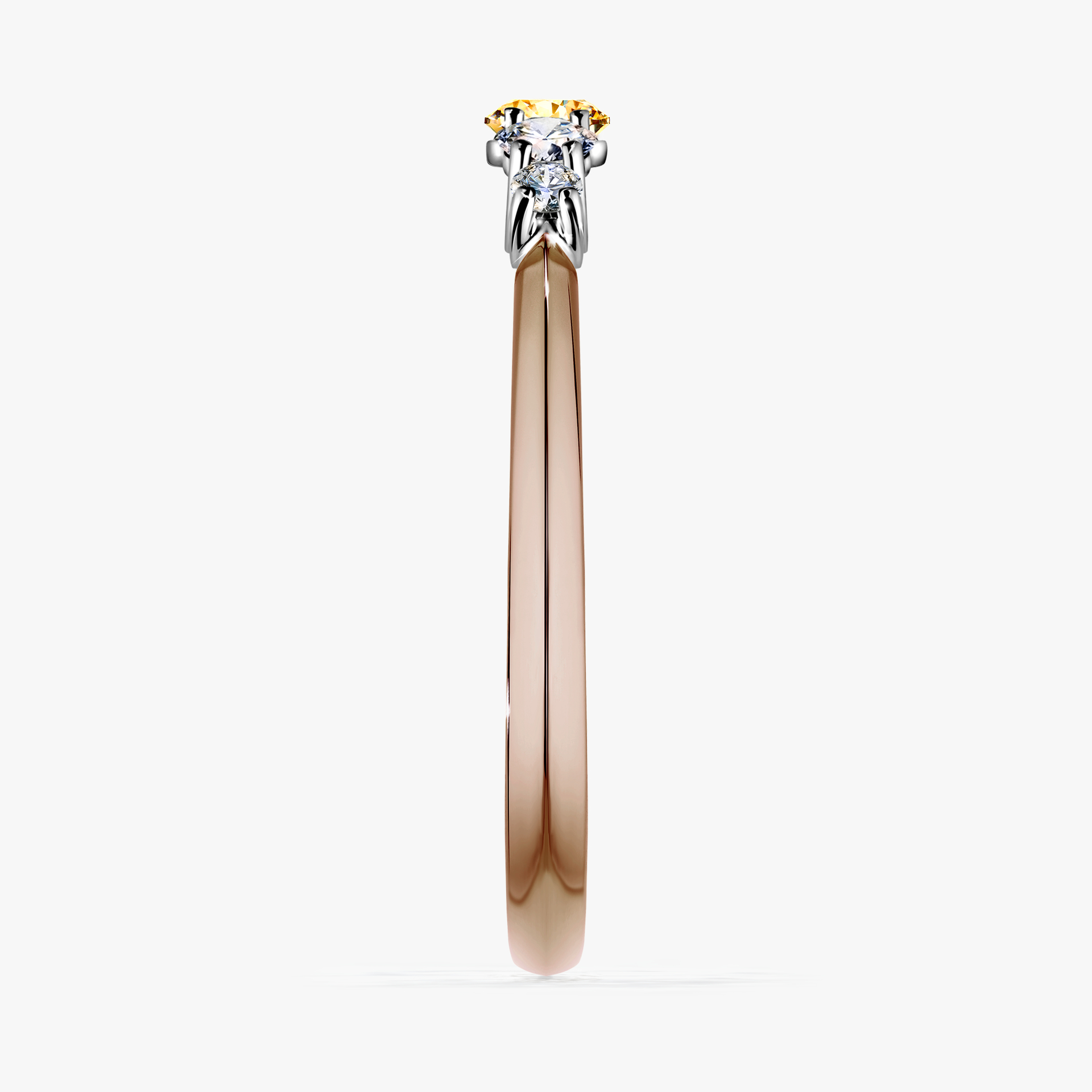 Pierścionek zaręczynowy My Darling z różowego złota z żółtym diamentem 0,22ct