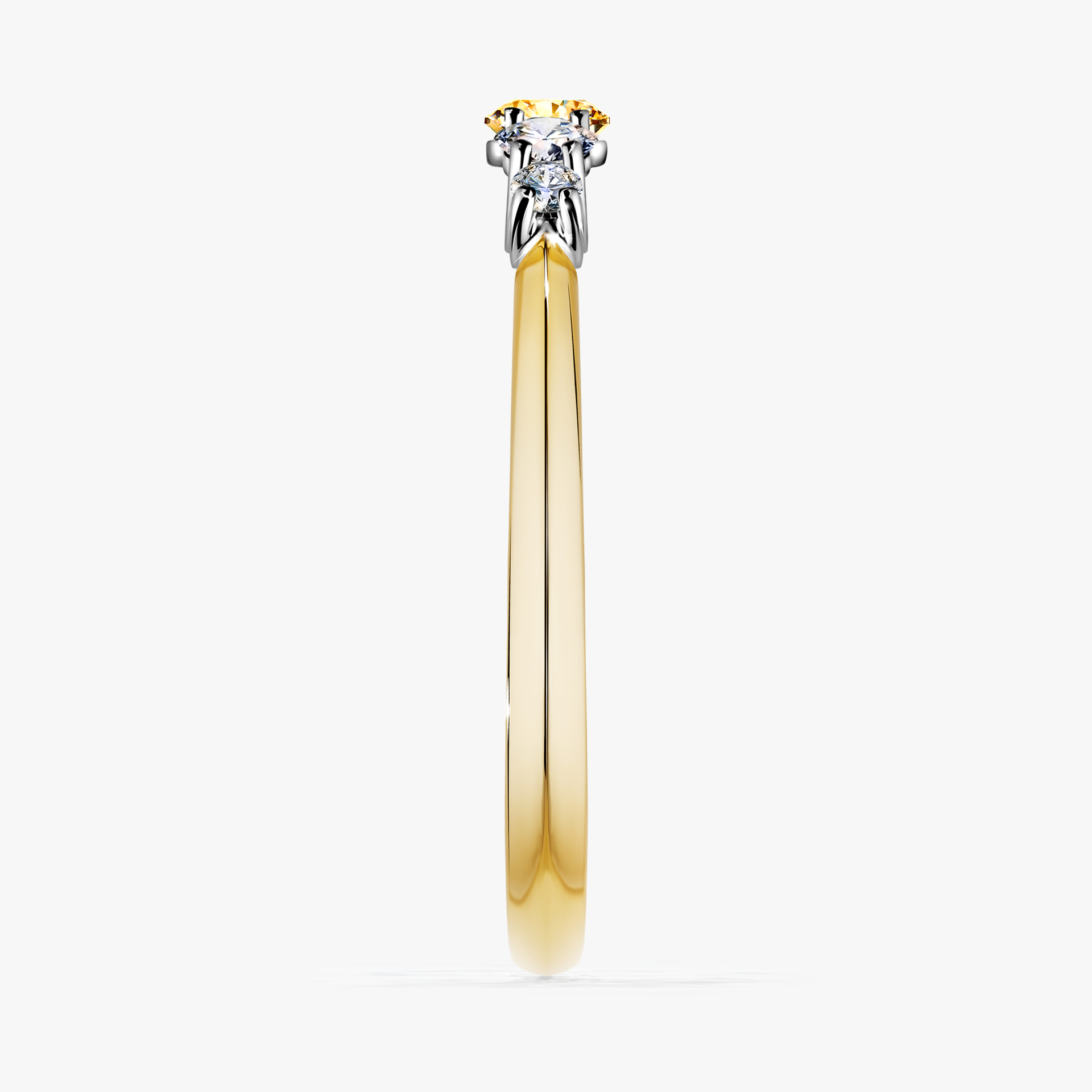 Pierścionek zaręczynowy My Darling z żółtego złota z żółtym diamentem 0,22ct