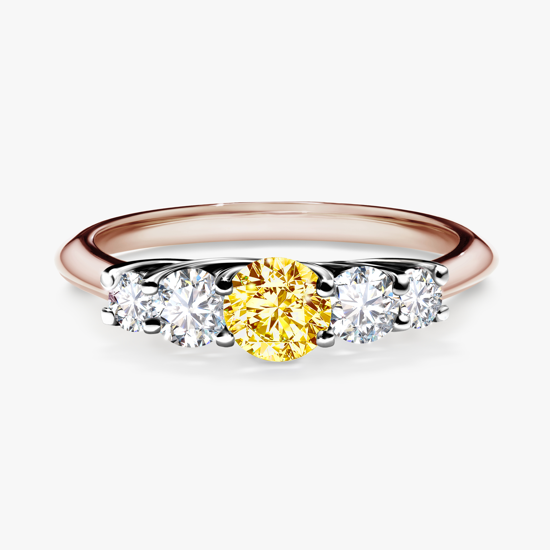 Pierścionek zaręczynowy My Darling z różowego złota z żółtym diamentem 0,53ct