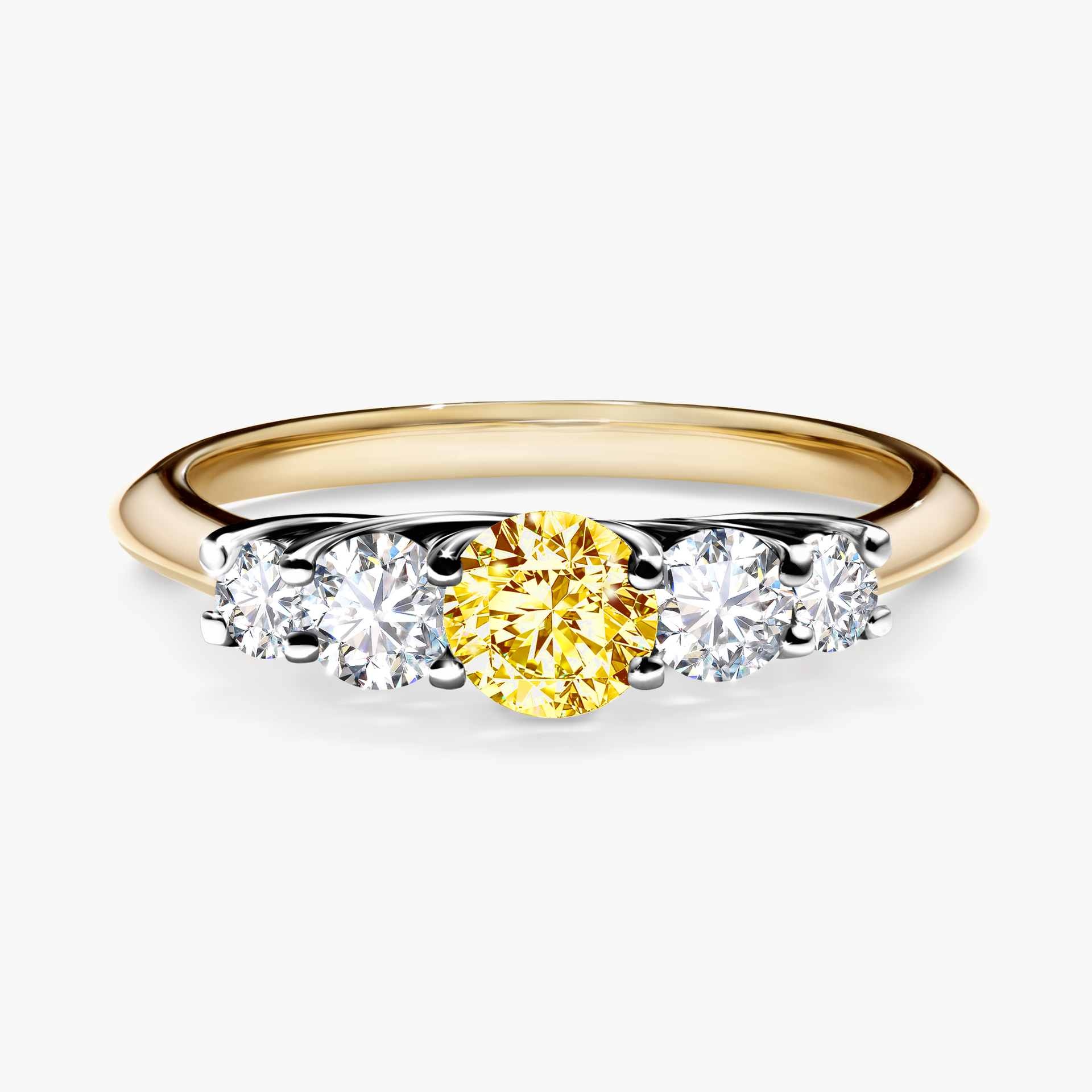 Pierścionek zaręczynowy My Darling z żółtego złota z żółtym diamentem 0,53ct