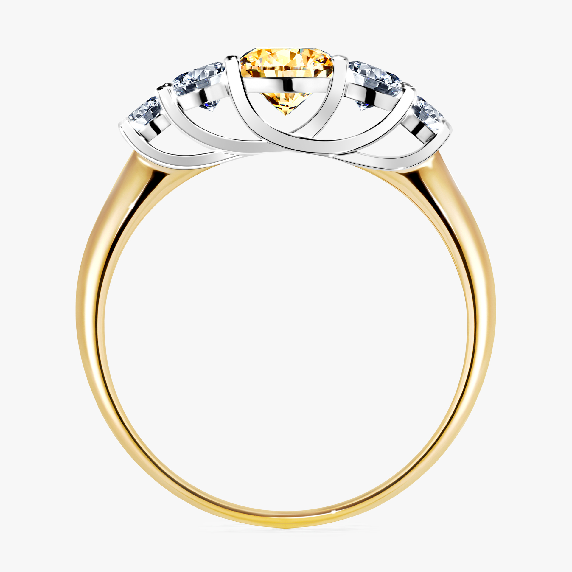 Pierścionek zaręczynowy My Darling z żółtego złota z żółtym diamentem 0,96ct