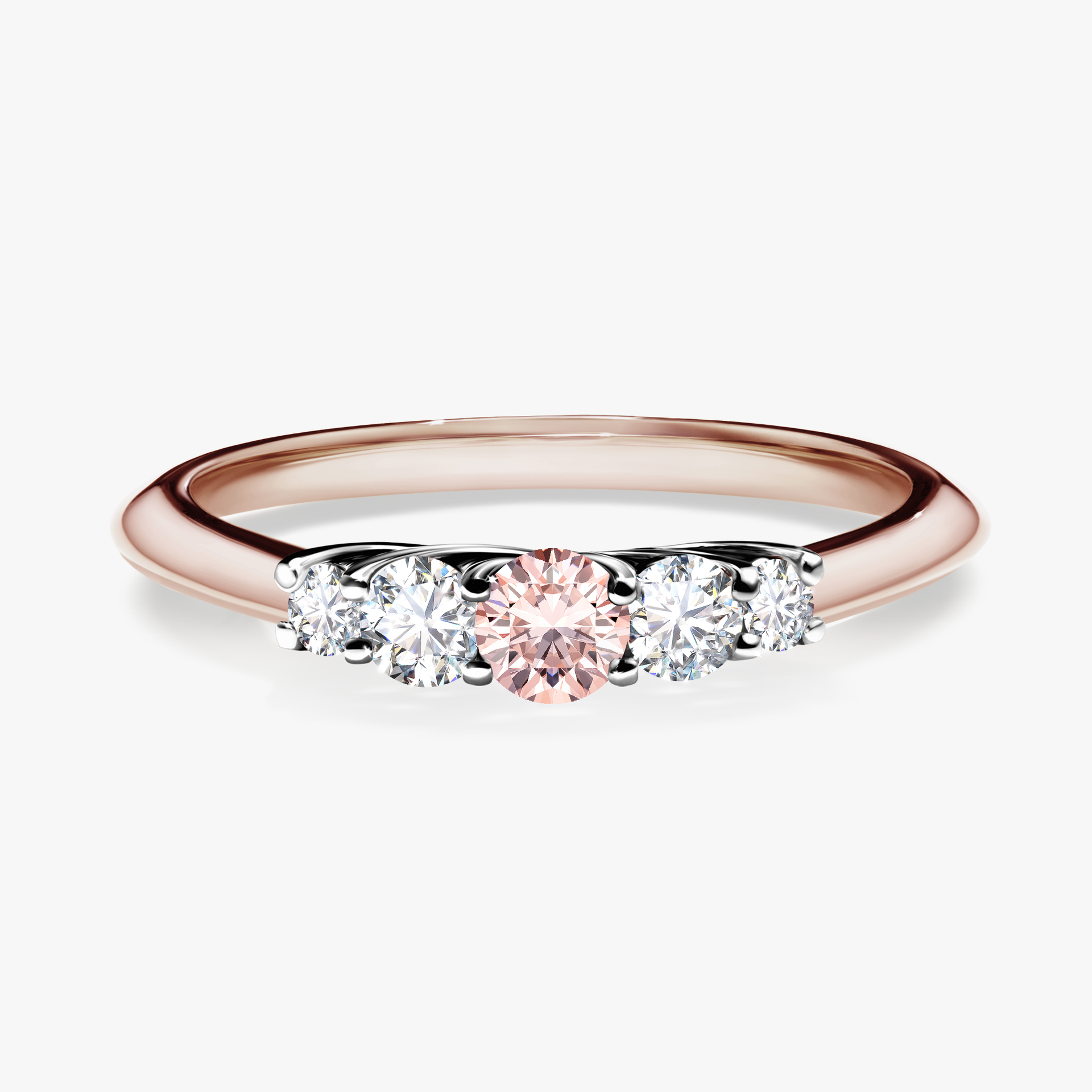 Pierścionek zaręczynowy My Darling z różowego złota z morganitem 0,22ct