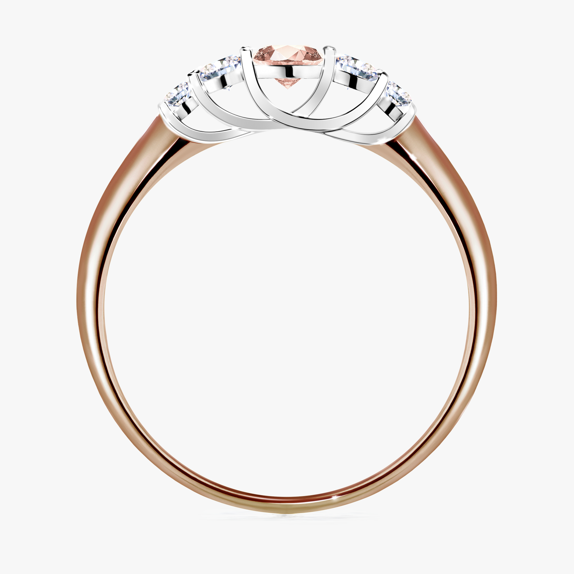 Pierścionek zaręczynowy My Darling z różowego złota z morganitem 0,22ct