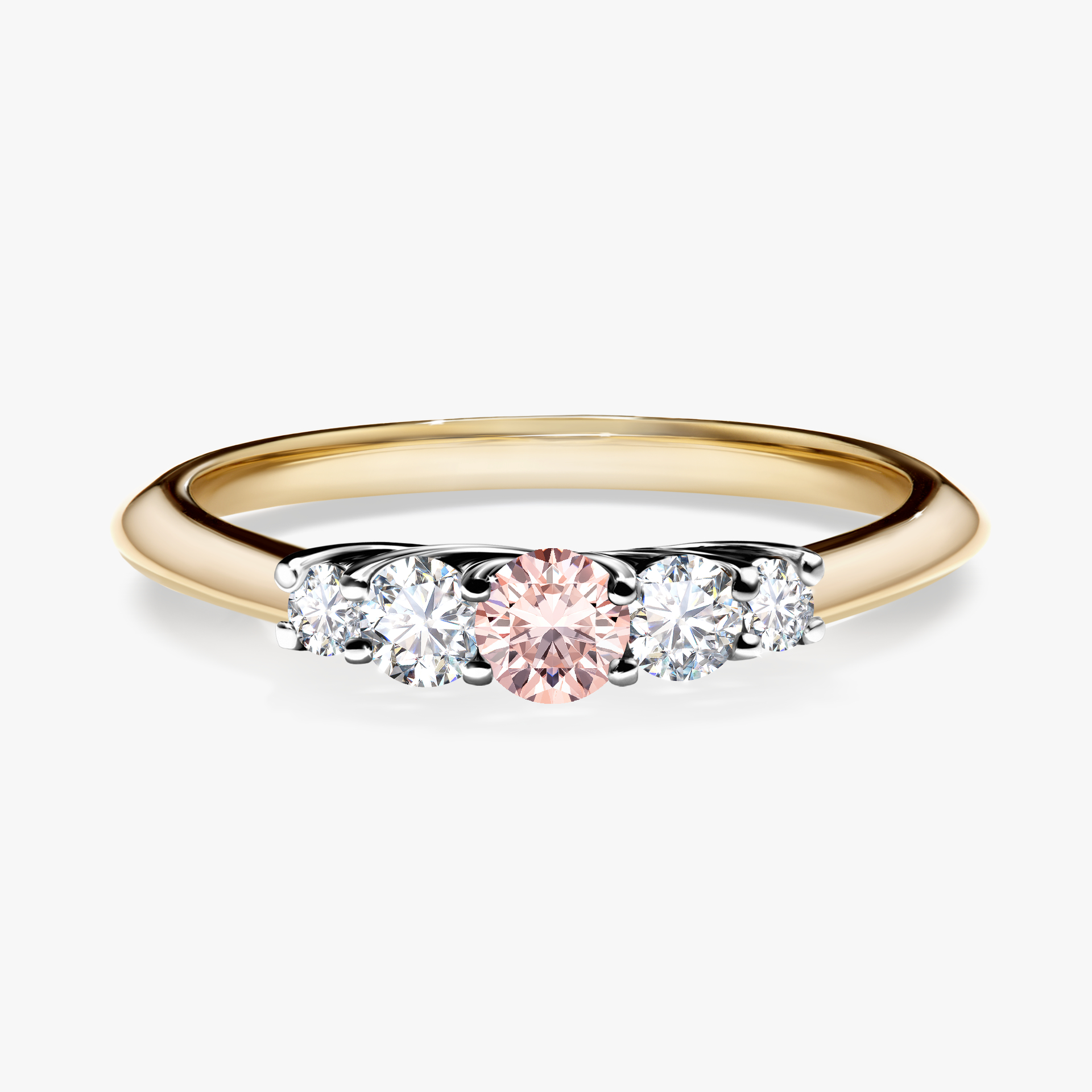 Pierścionek zaręczynowy My Darling z żółtego złota z morganitem 0,22ct
