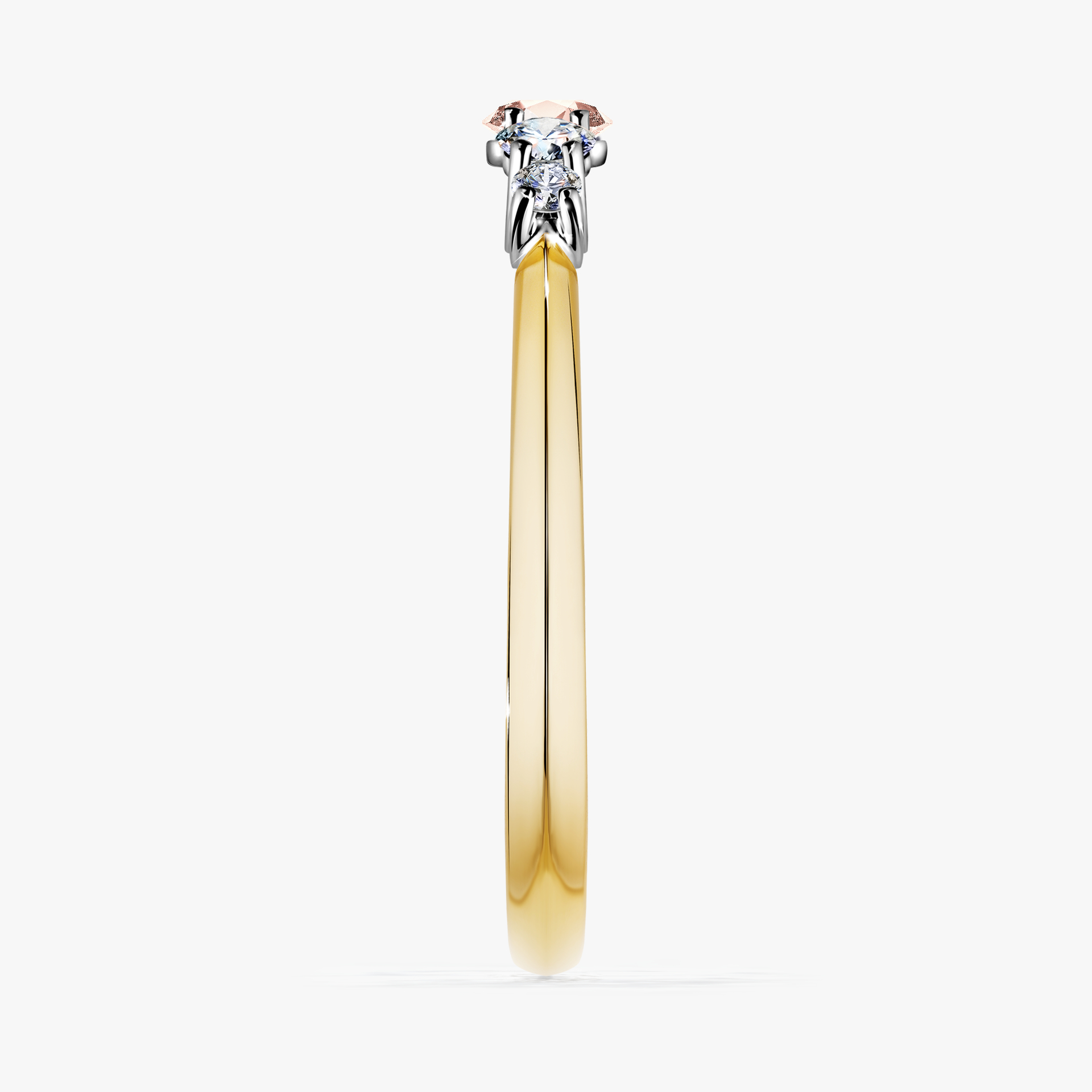 Pierścionek zaręczynowy My Darling z żółtego złota z morganitem 0,22ct