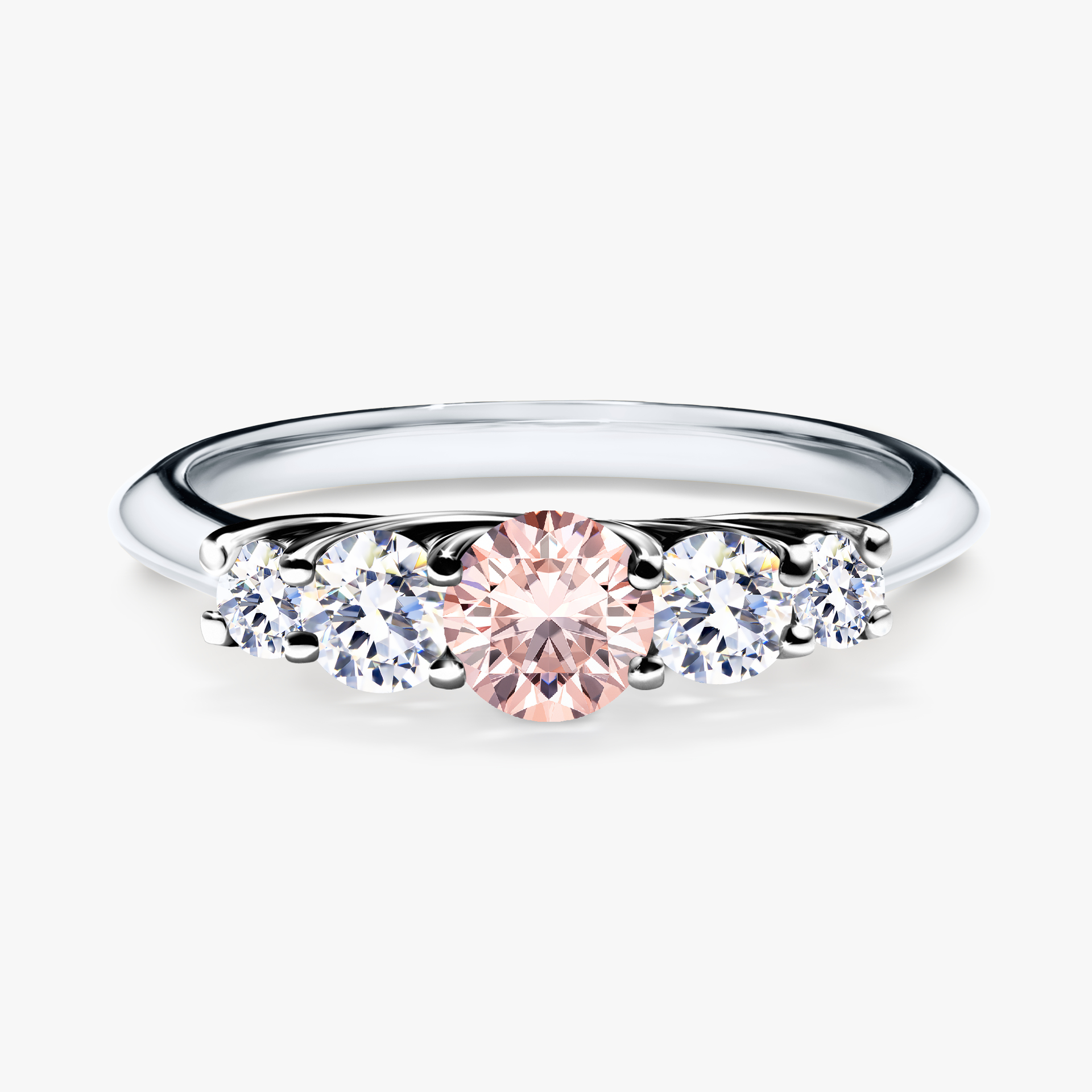 Pierścionek zaręczynowy My Darling z białego złota z morganitem 0,53ct