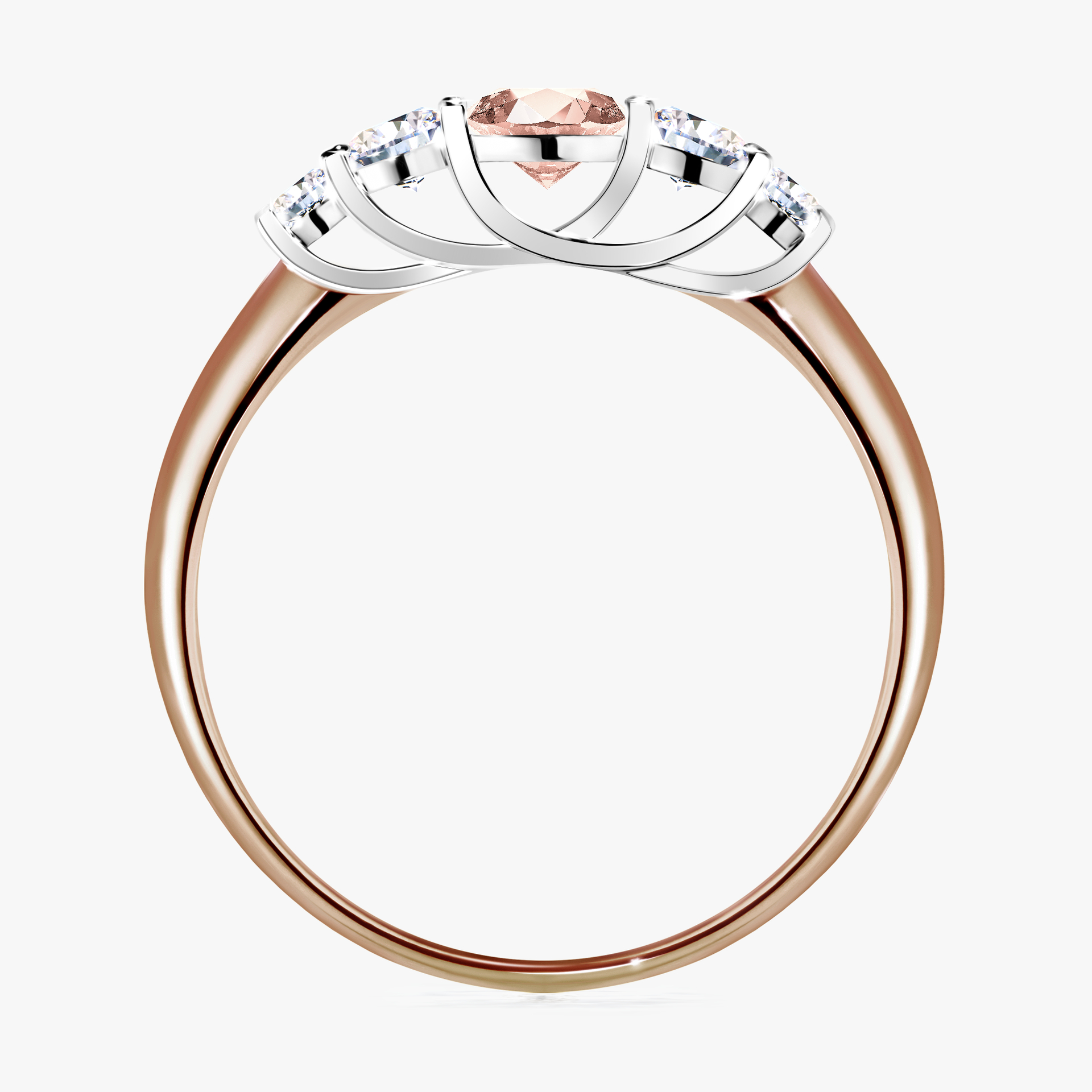 Pierścionek zaręczynowy My Darling z różowego złota z morganitem 0,53ct