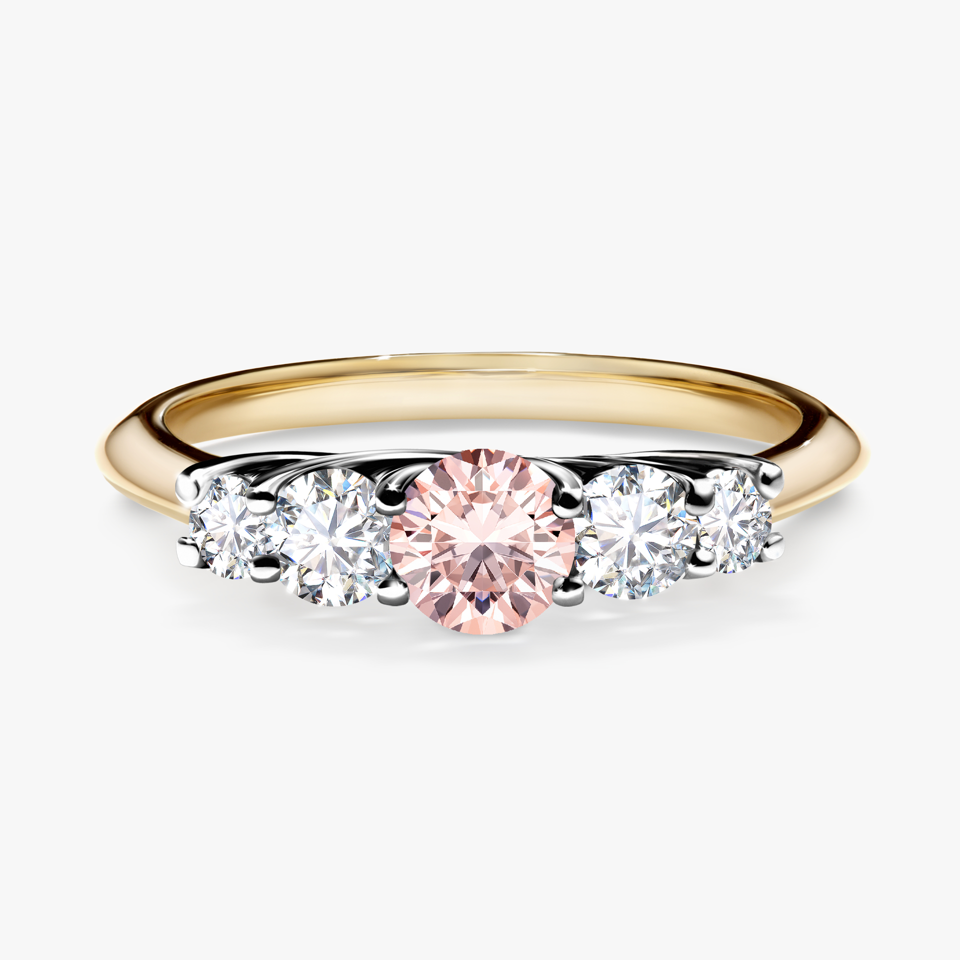 Pierścionek zaręczynowy My Darling z żółtego złota z morganitem 0,53ct