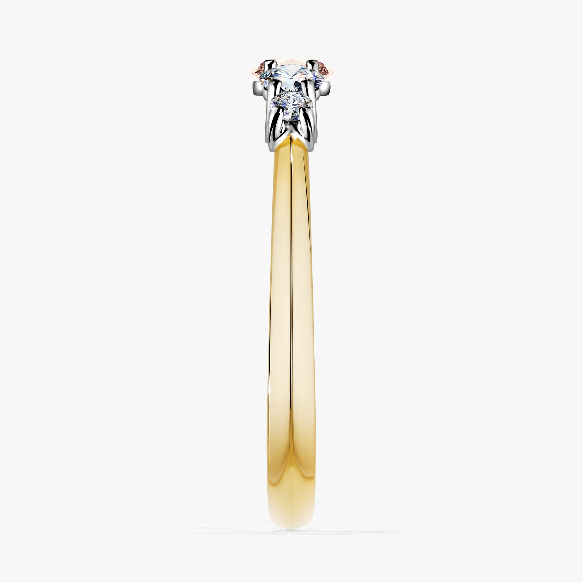 Pierścionek zaręczynowy My Darling z żółtego złota z morganitem 0,53ct