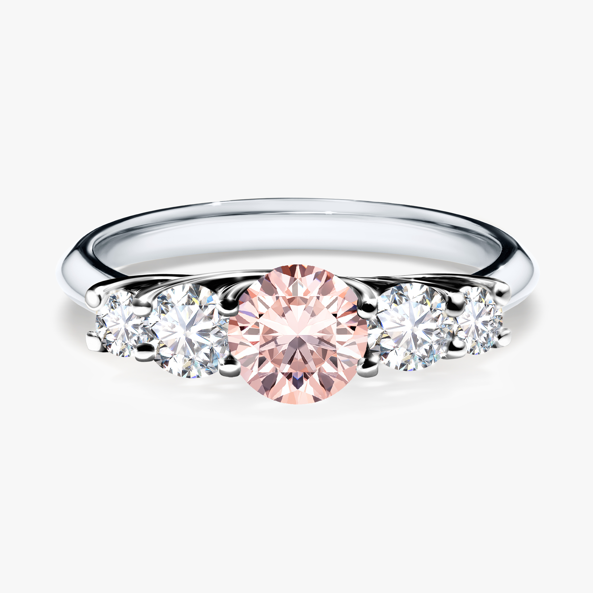 Pierścionek zaręczynowy My Darling z białego złota z morganitem 0,96ct