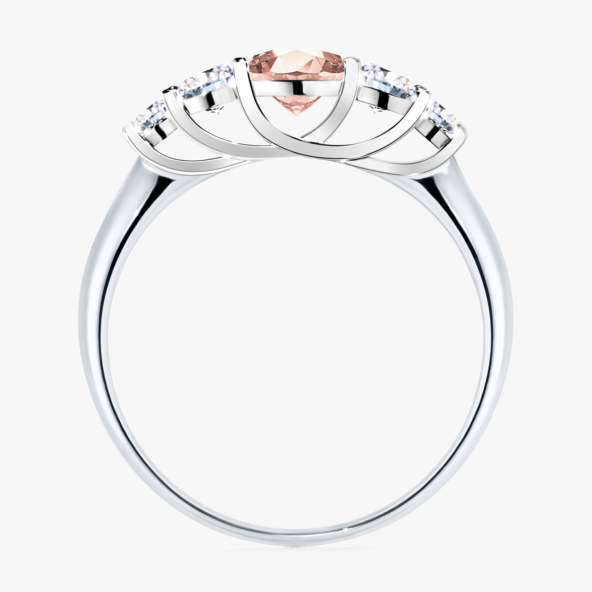 Pierścionek zaręczynowy My Darling z białego złota z morganitem 0,96ct