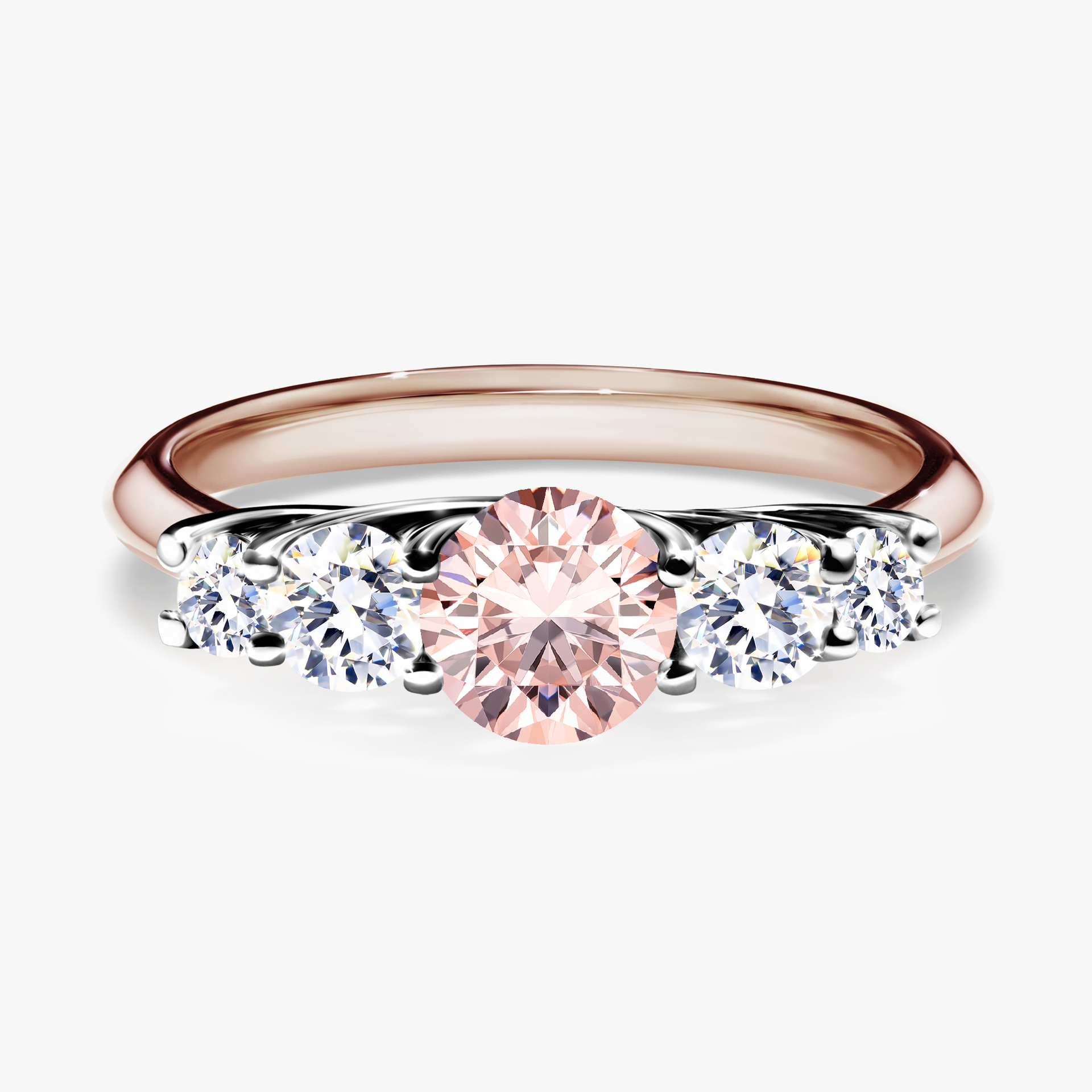 Pierścionek zaręczynowy My Darling z różowego złota z morganitem 0,96ct