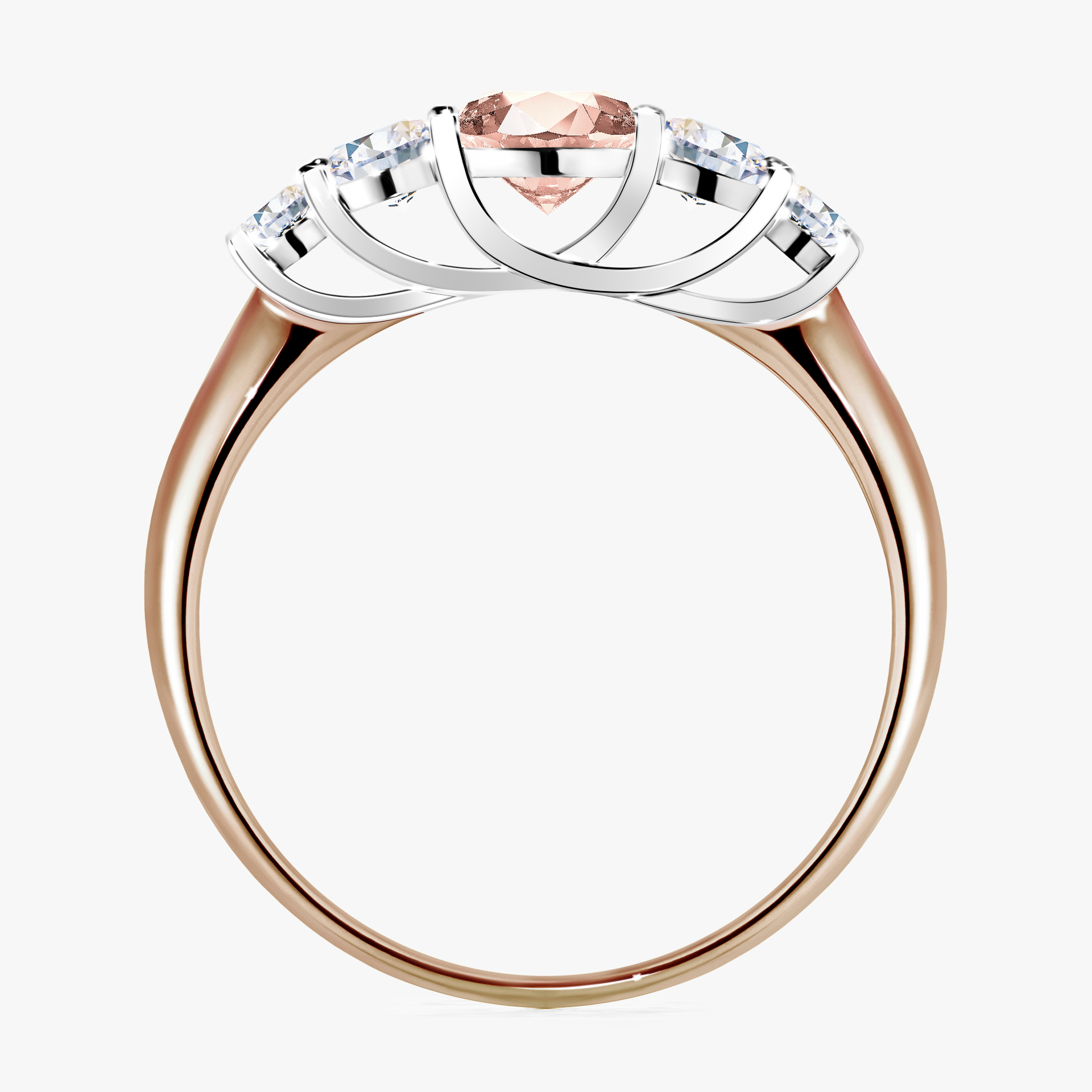 Pierścionek zaręczynowy My Darling z różowego złota z morganitem 0,96ct