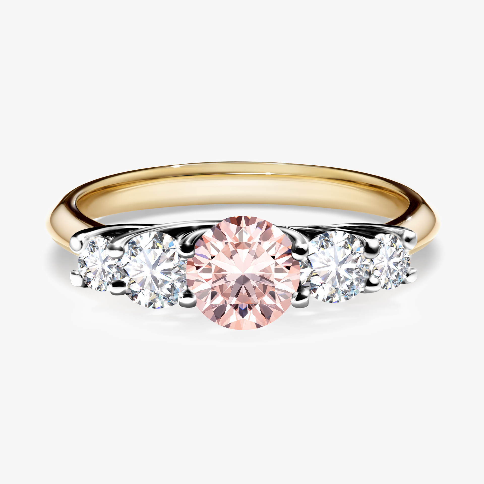Pierścionek zaręczynowy My Darling z żółtego złota z morganitem 0,96ct