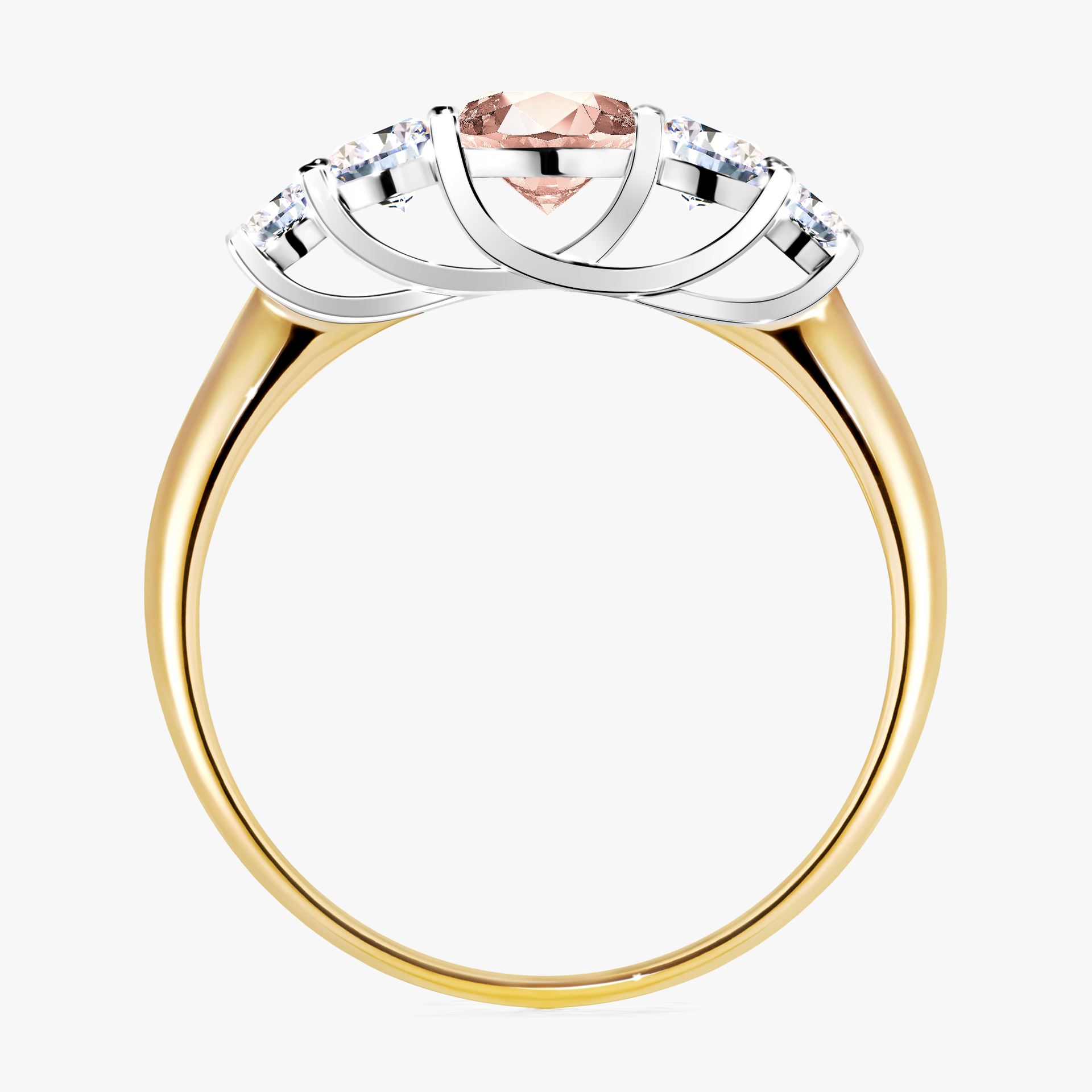 Pierścionek zaręczynowy My Darling z żółtego złota z morganitem 0,96ct