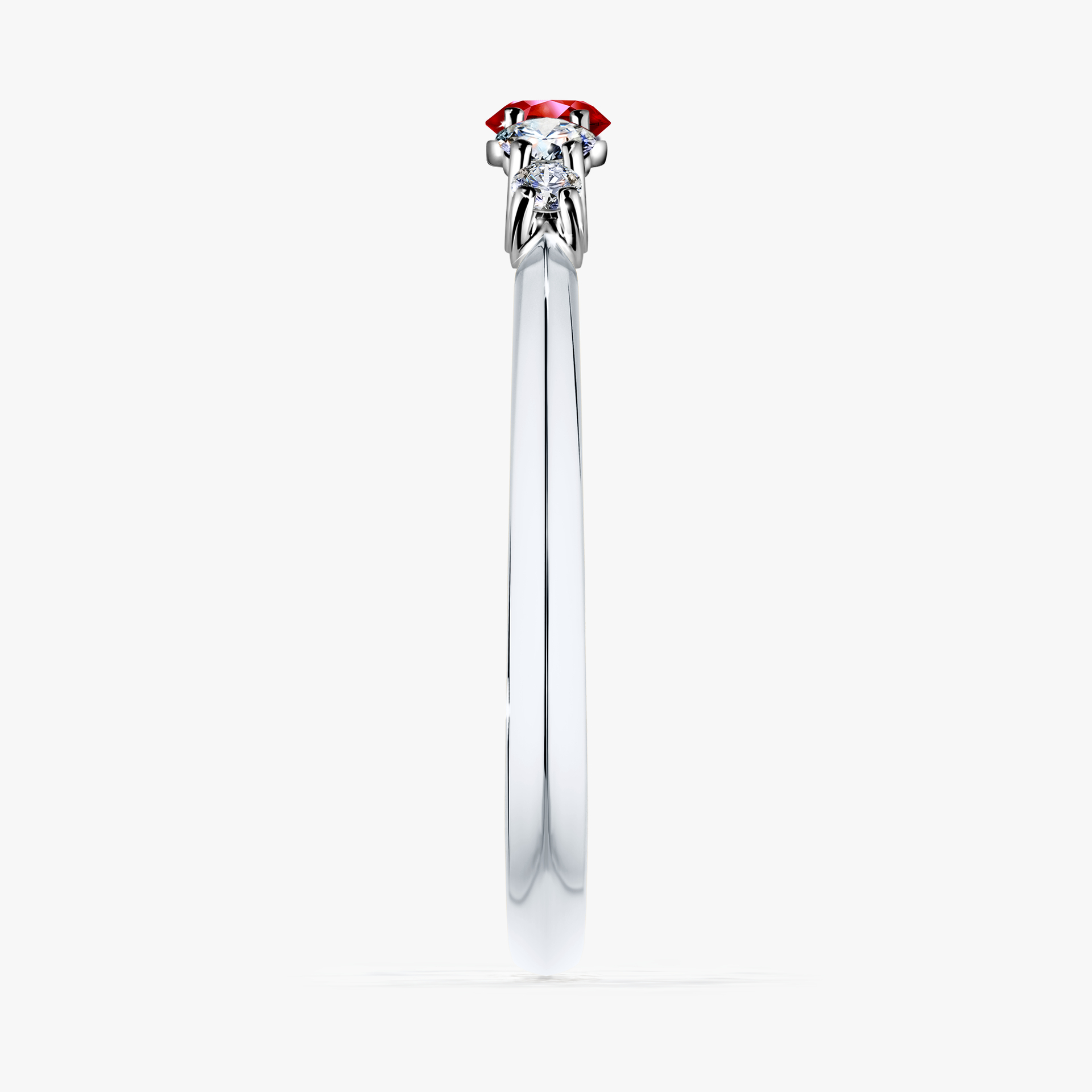 Pierścionek zaręczynowy My Darling z białego złota z rubinem 0,22ct