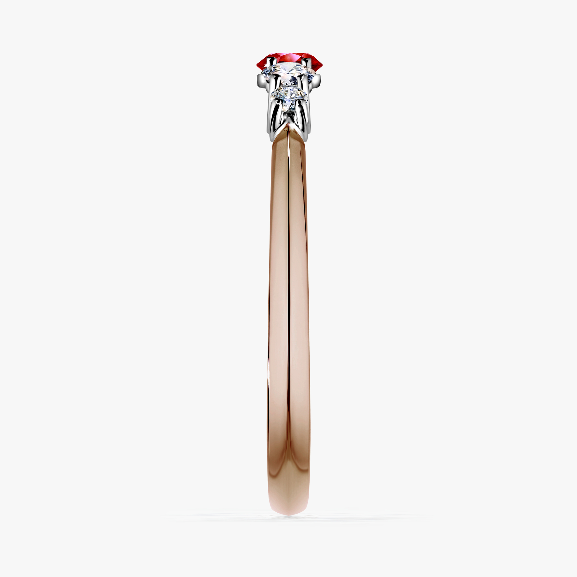 Pierścionek zaręczynowy My Darling z różowego złota z rubinem 0,22ct