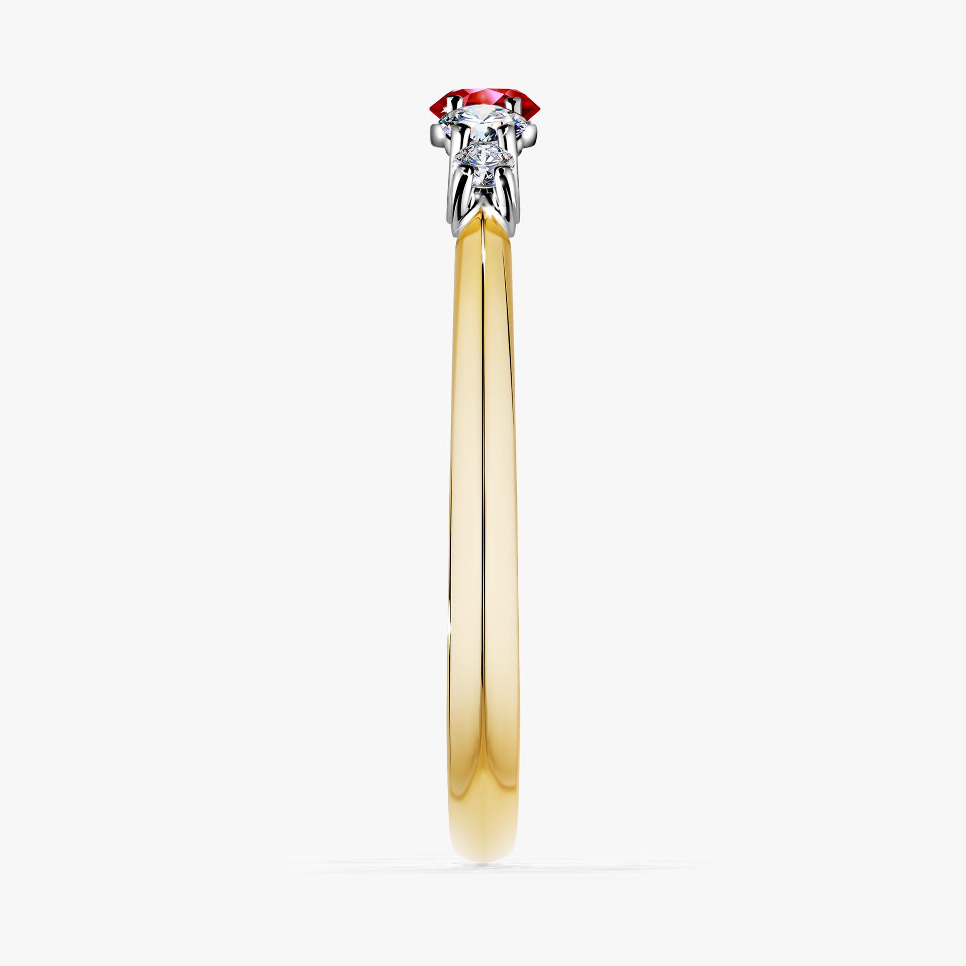Pierścionek zaręczynowy My Darling z żółtego złota z rubinem 0,22ct