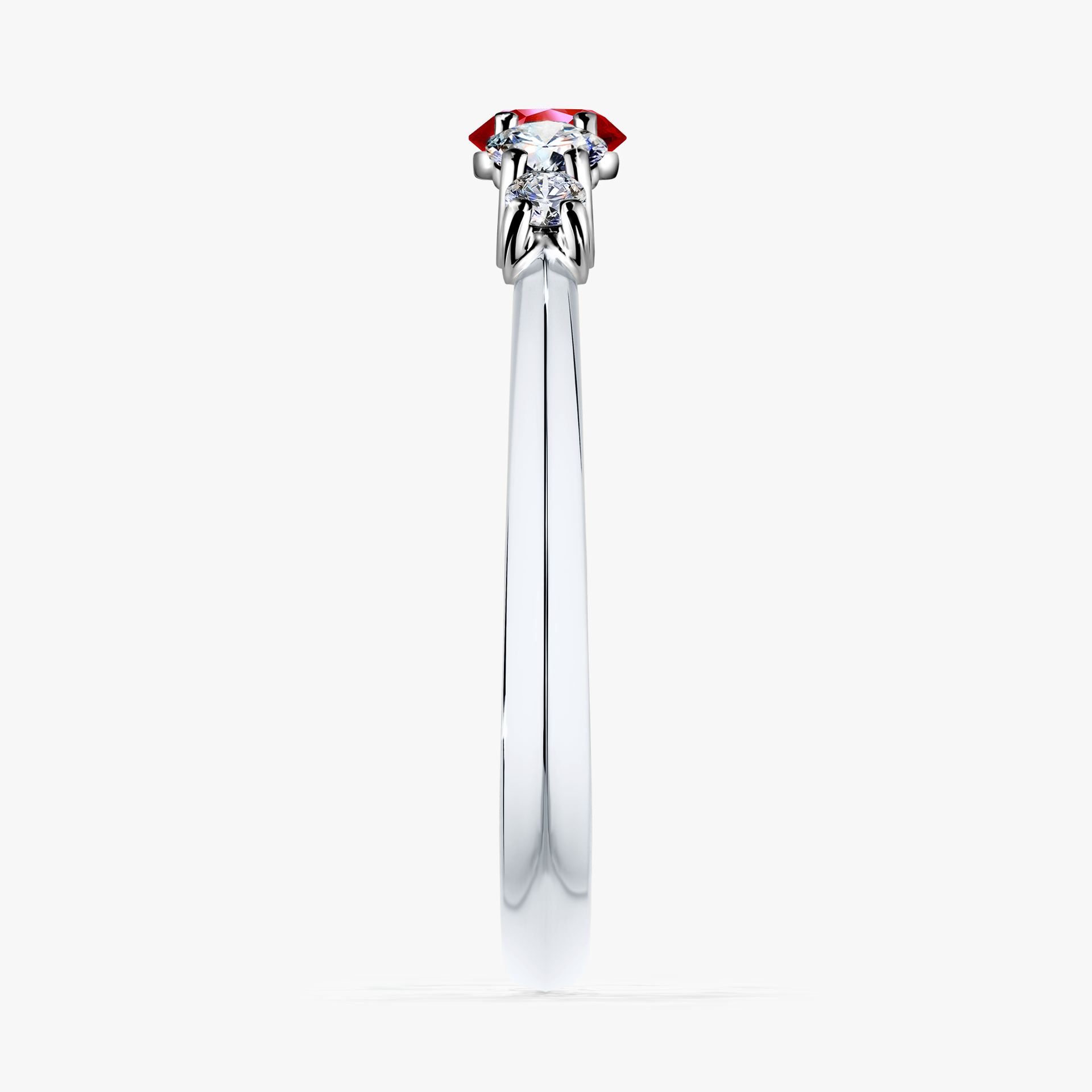 Pierścionek zaręczynowy My Darling z białego złota z rubinem 0,53ct