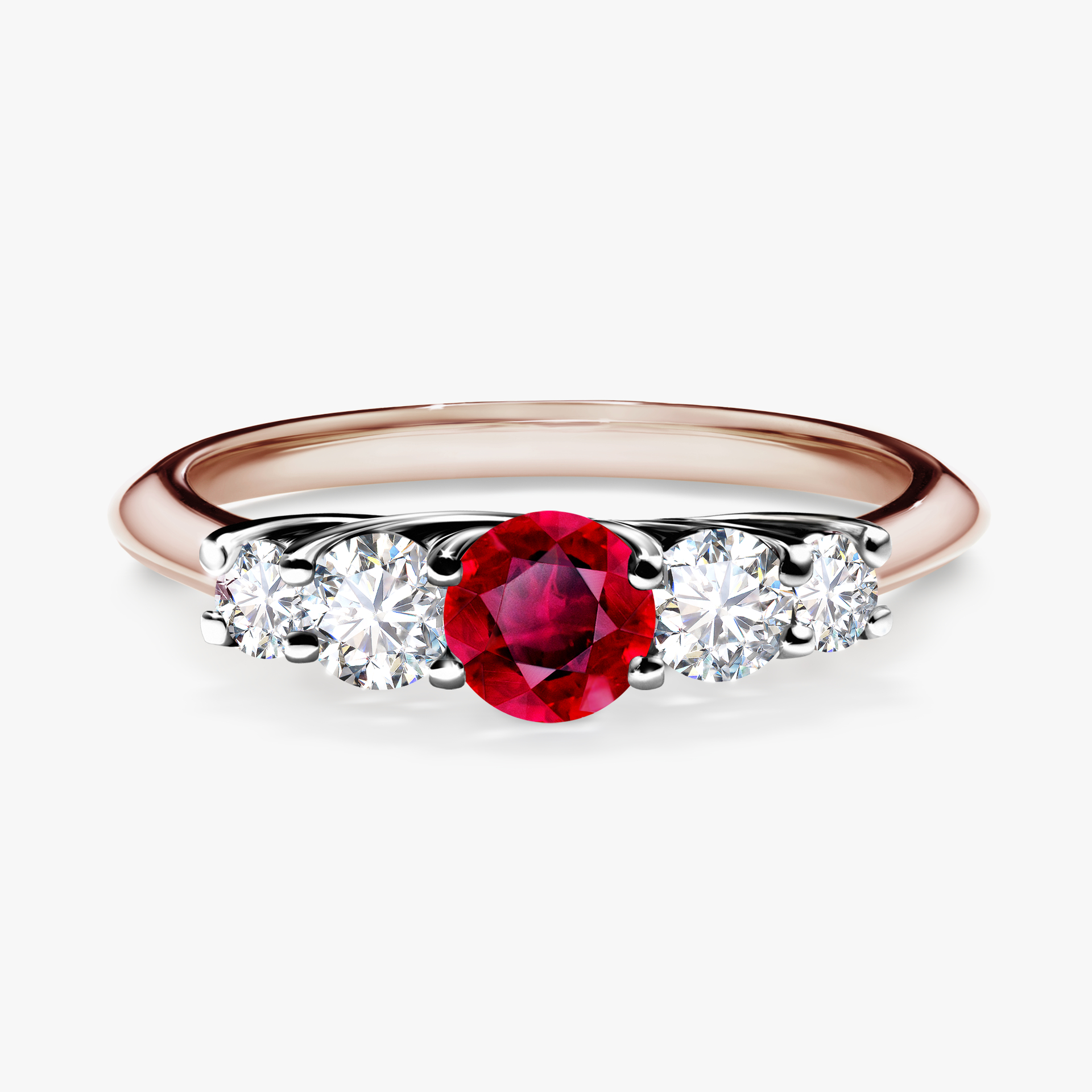 Pierścionek zaręczynowy My Darling z różowego złota z rubinem 0,53ct