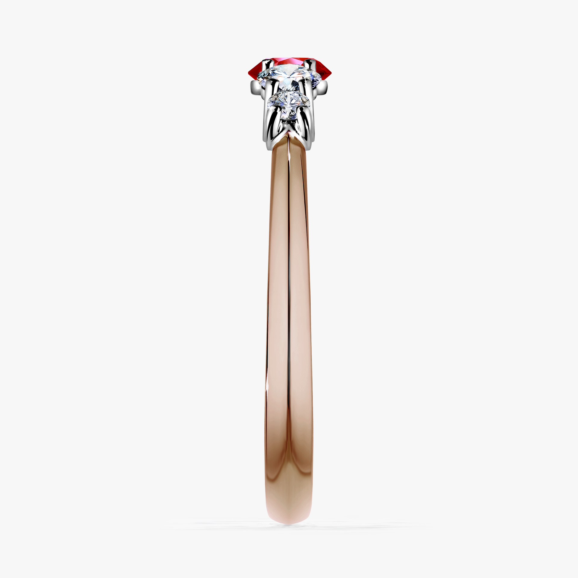 Pierścionek zaręczynowy My Darling z różowego złota z rubinem 0,53ct