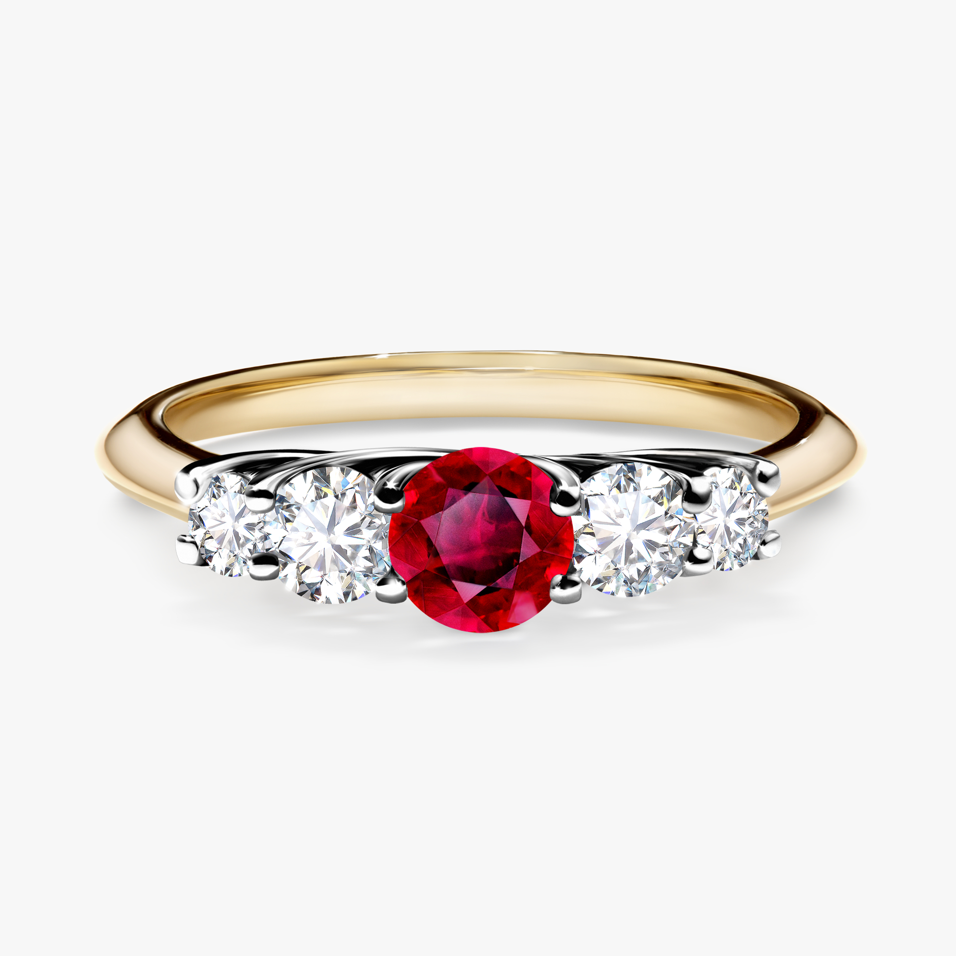 Pierścionek zaręczynowy My Darling z żółtego złota z rubinem 0,53ct