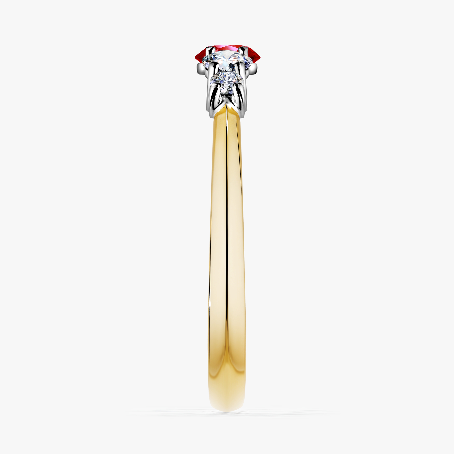 Pierścionek zaręczynowy My Darling z żółtego złota z rubinem 0,53ct