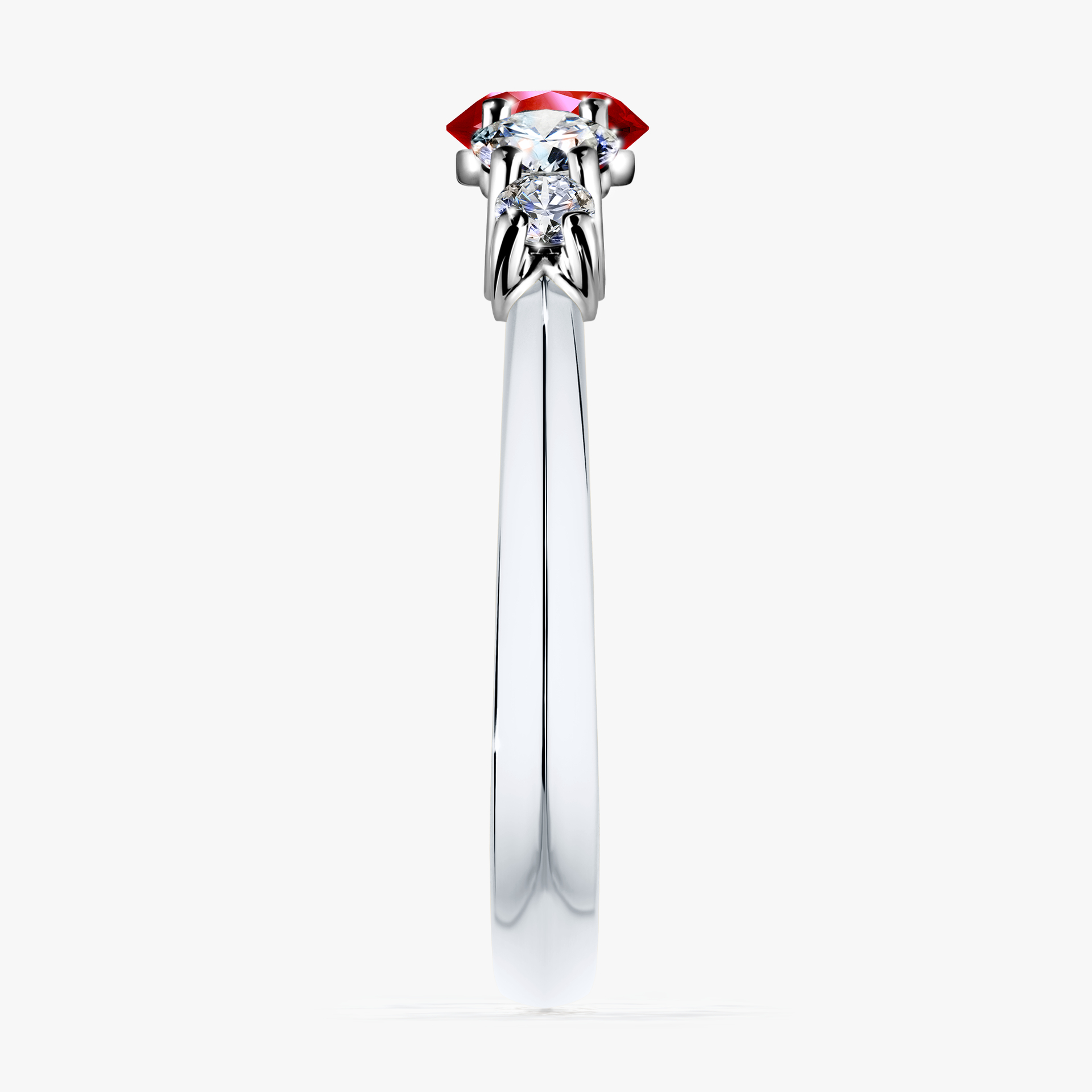 Pierścionek zaręczynowy My Darling z białego złota z rubinem 0,96ct