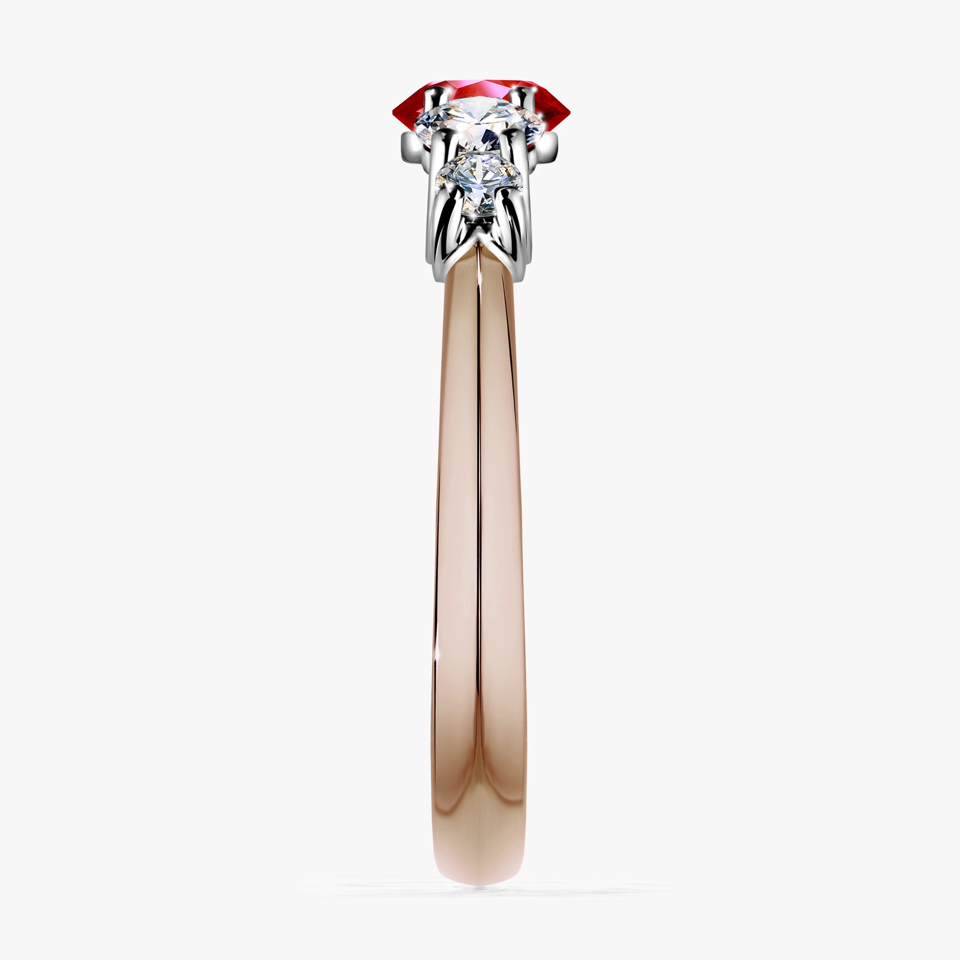 Pierścionek zaręczynowy My Darling z różowego złota z rubinem 0,96ct