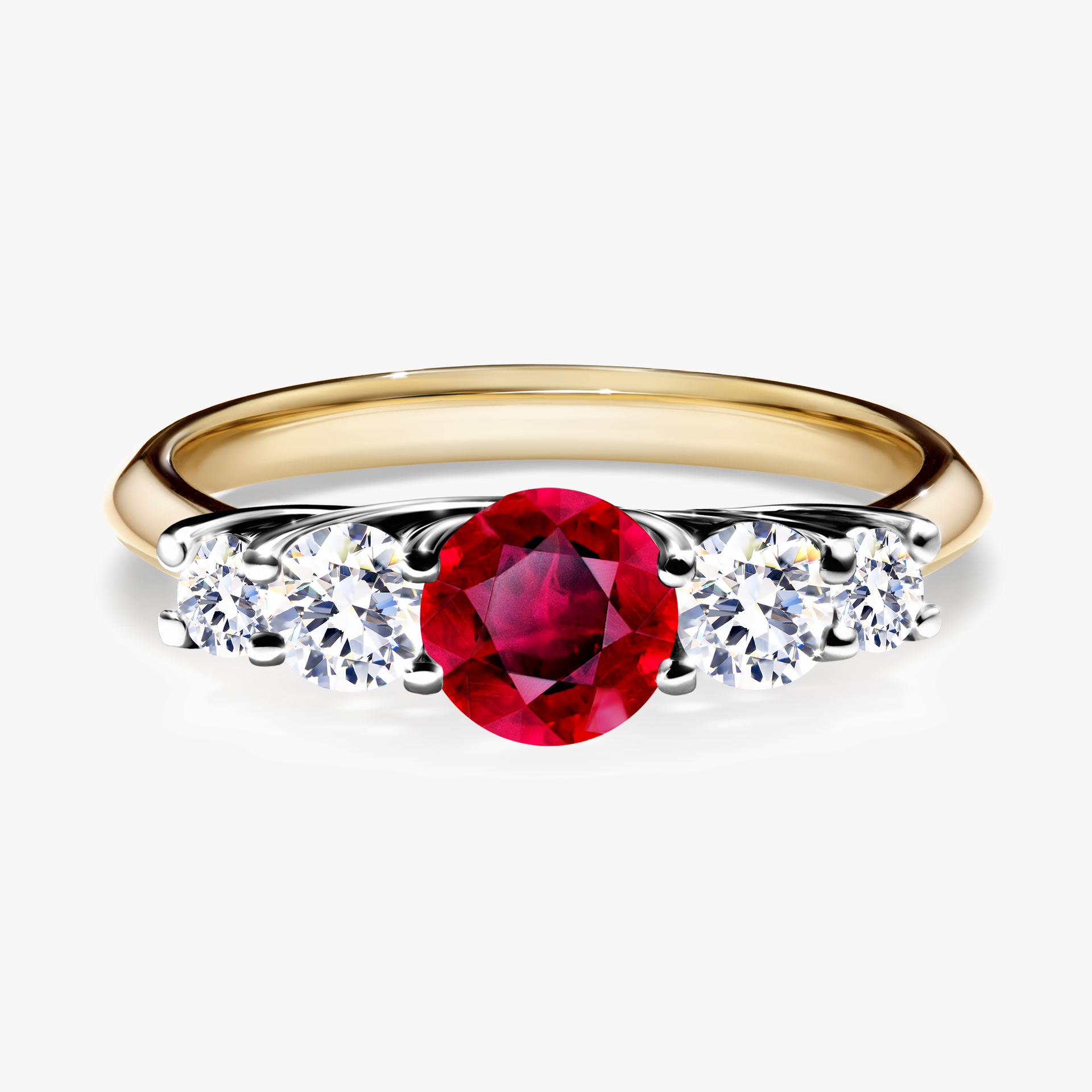 Pierścionek zaręczynowy My Darling z żółtego złota z rubinem 0,96ct
