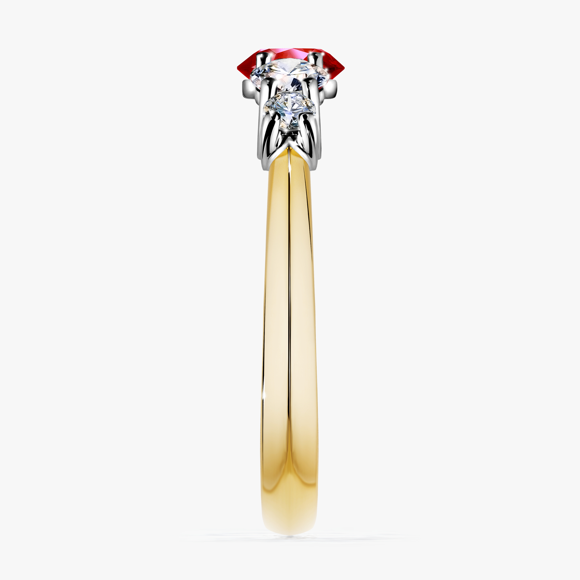 Pierścionek zaręczynowy My Darling z żółtego złota z rubinem 0,96ct