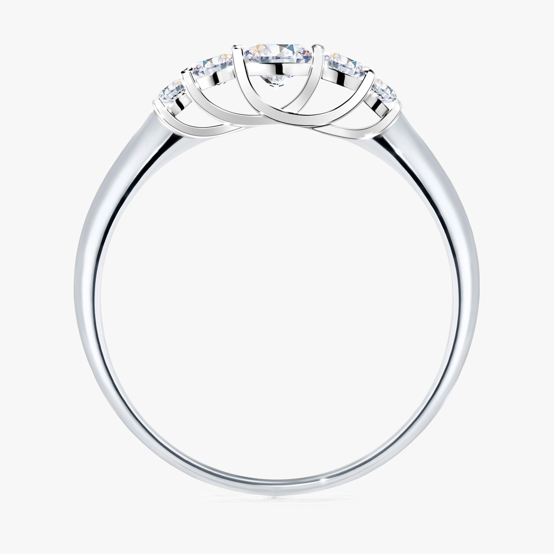 Pierścionek zaręczynowy My Darling z białego złota z szafirem białym 0,22ct