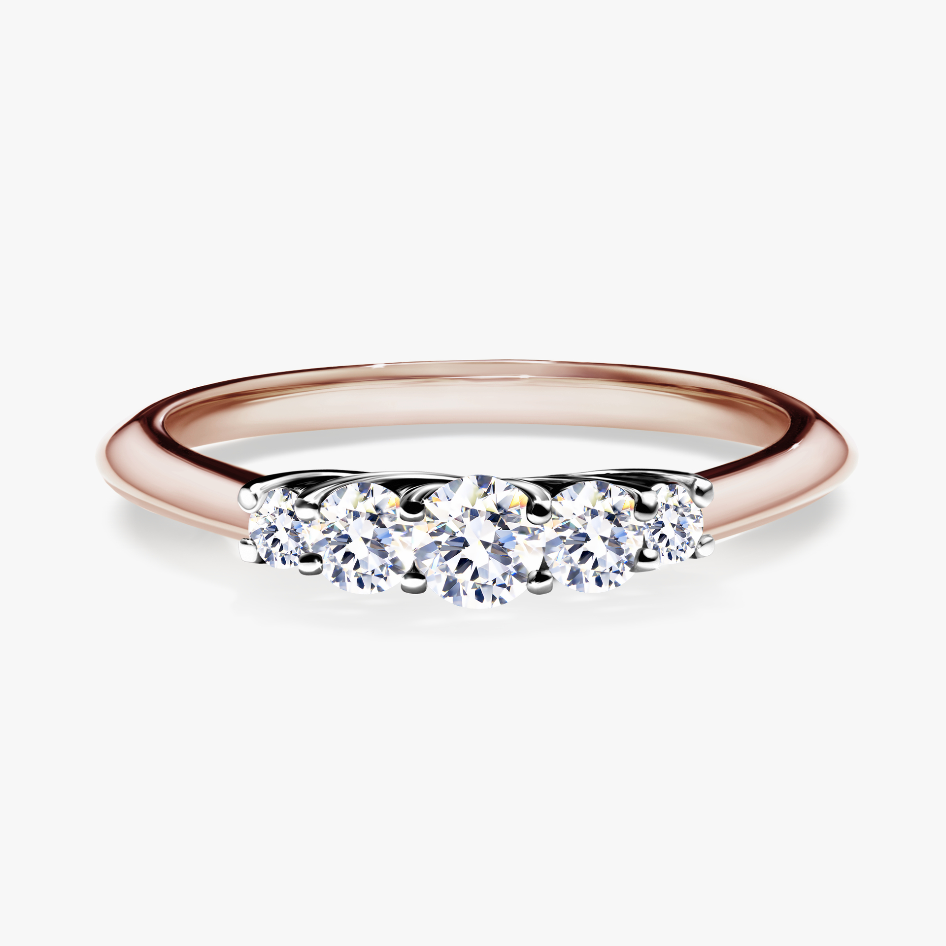 Pierścionek zaręczynowy My Darling z różowego złota z szafirem białym 0,22ct