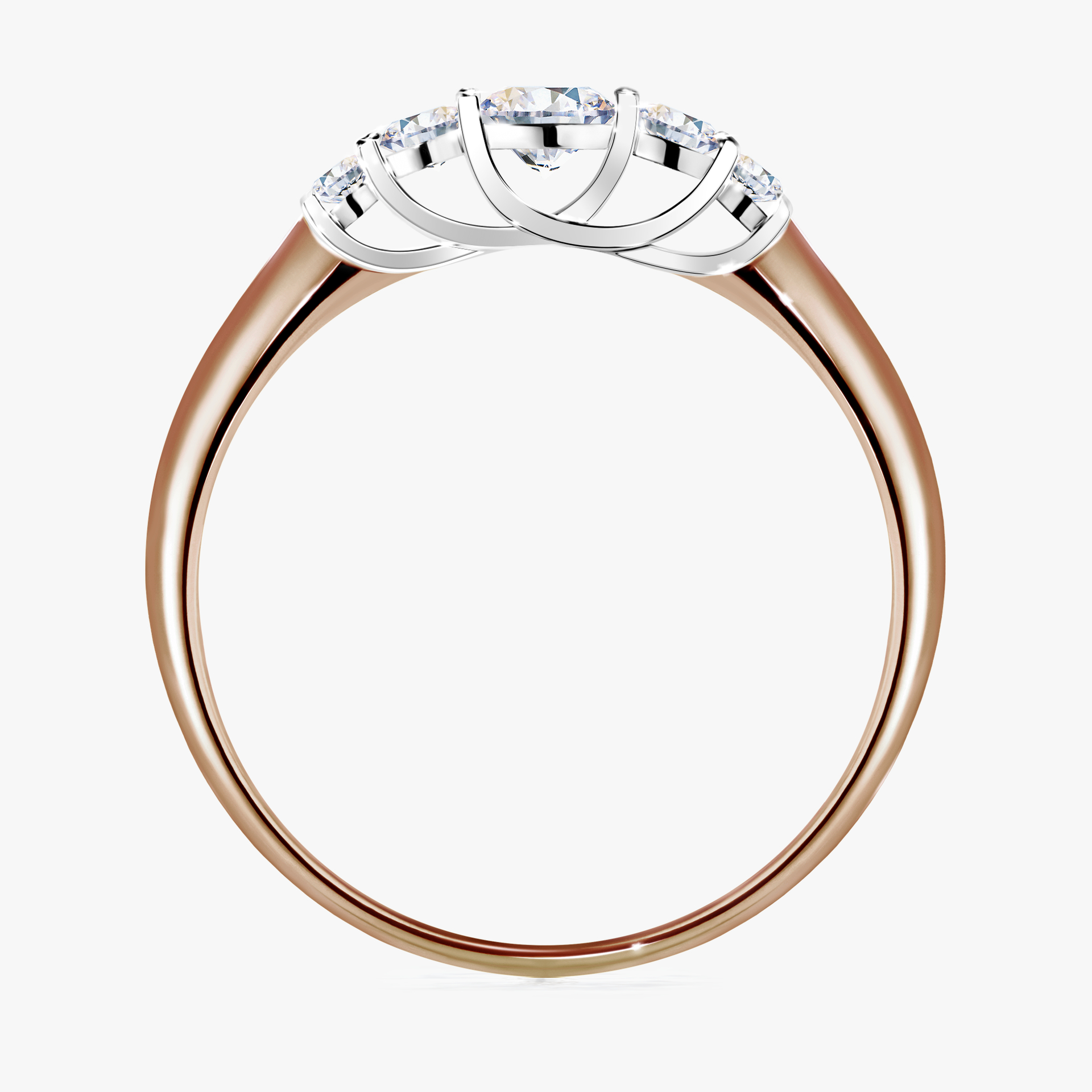 Pierścionek zaręczynowy My Darling z różowego złota z szafirem białym 0,22ct