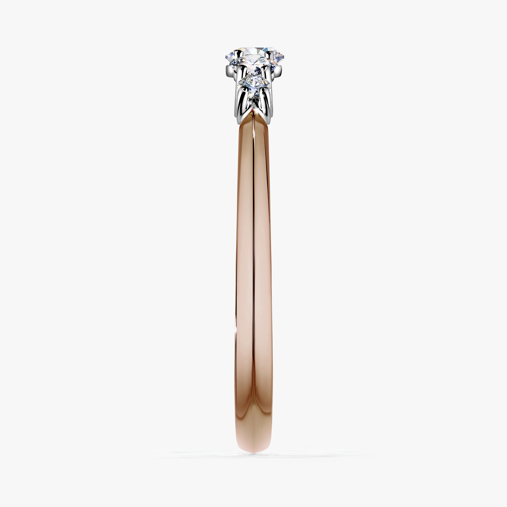 Pierścionek zaręczynowy My Darling z różowego złota z szafirem białym 0,22ct