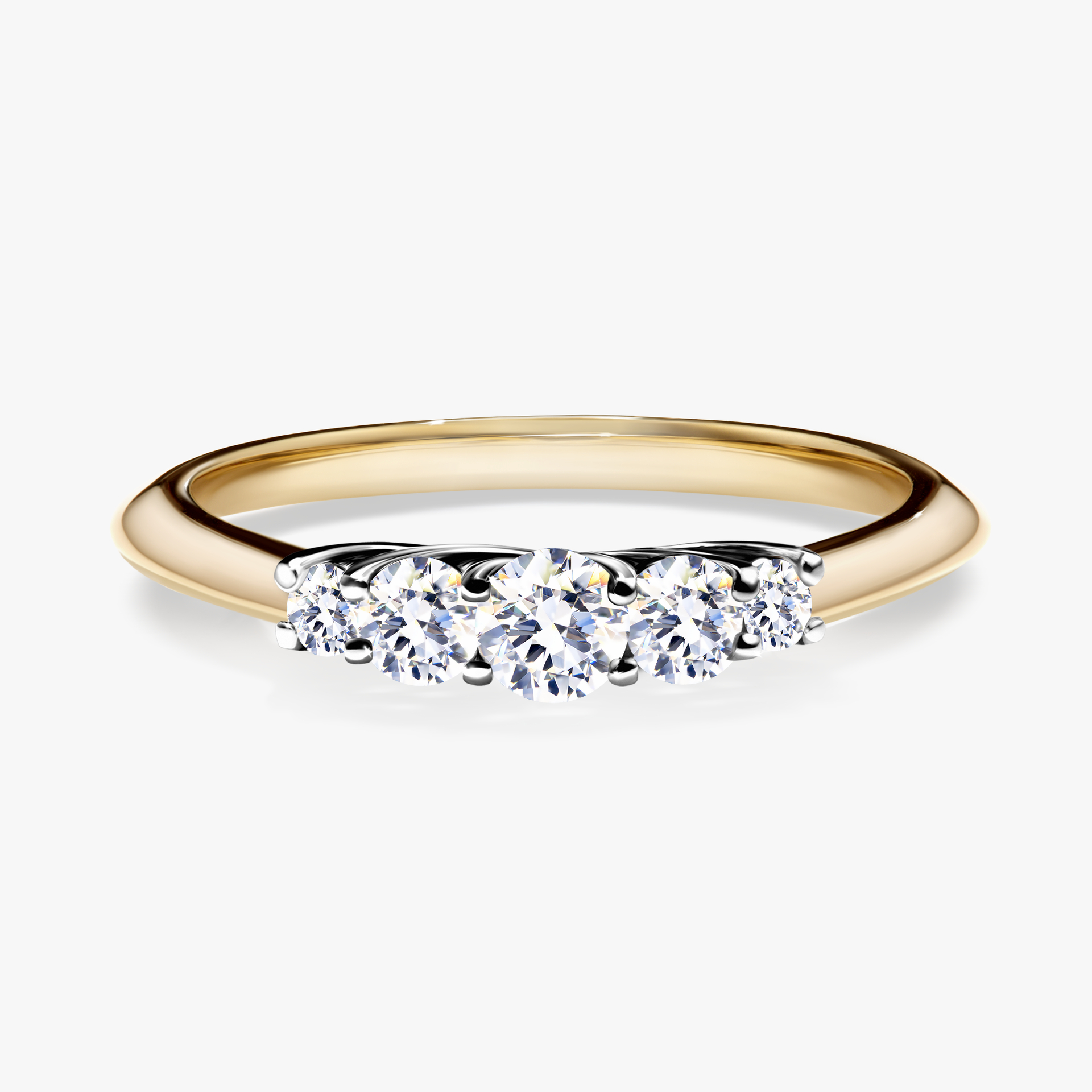 Pierścionek zaręczynowy My Darling z żółtego złota z szafirem białym 0,22ct