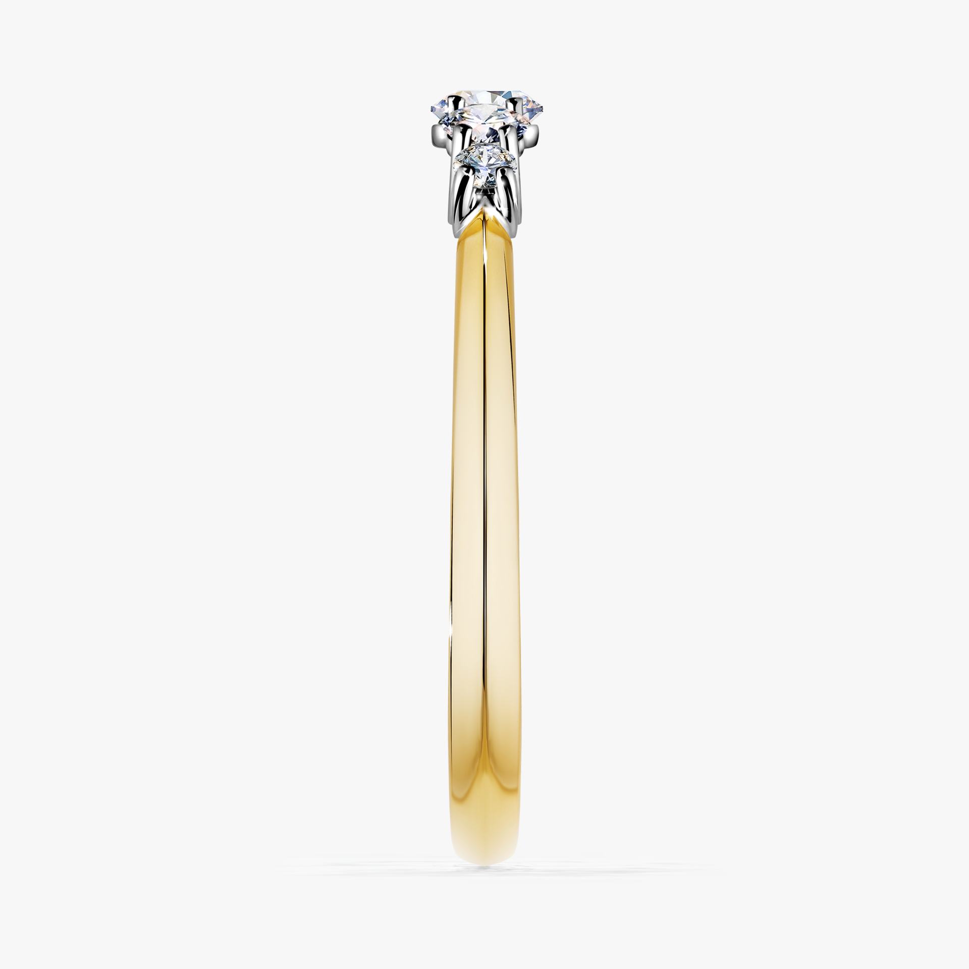 Pierścionek zaręczynowy My Darling z żółtego złota z szafirem białym 0,22ct