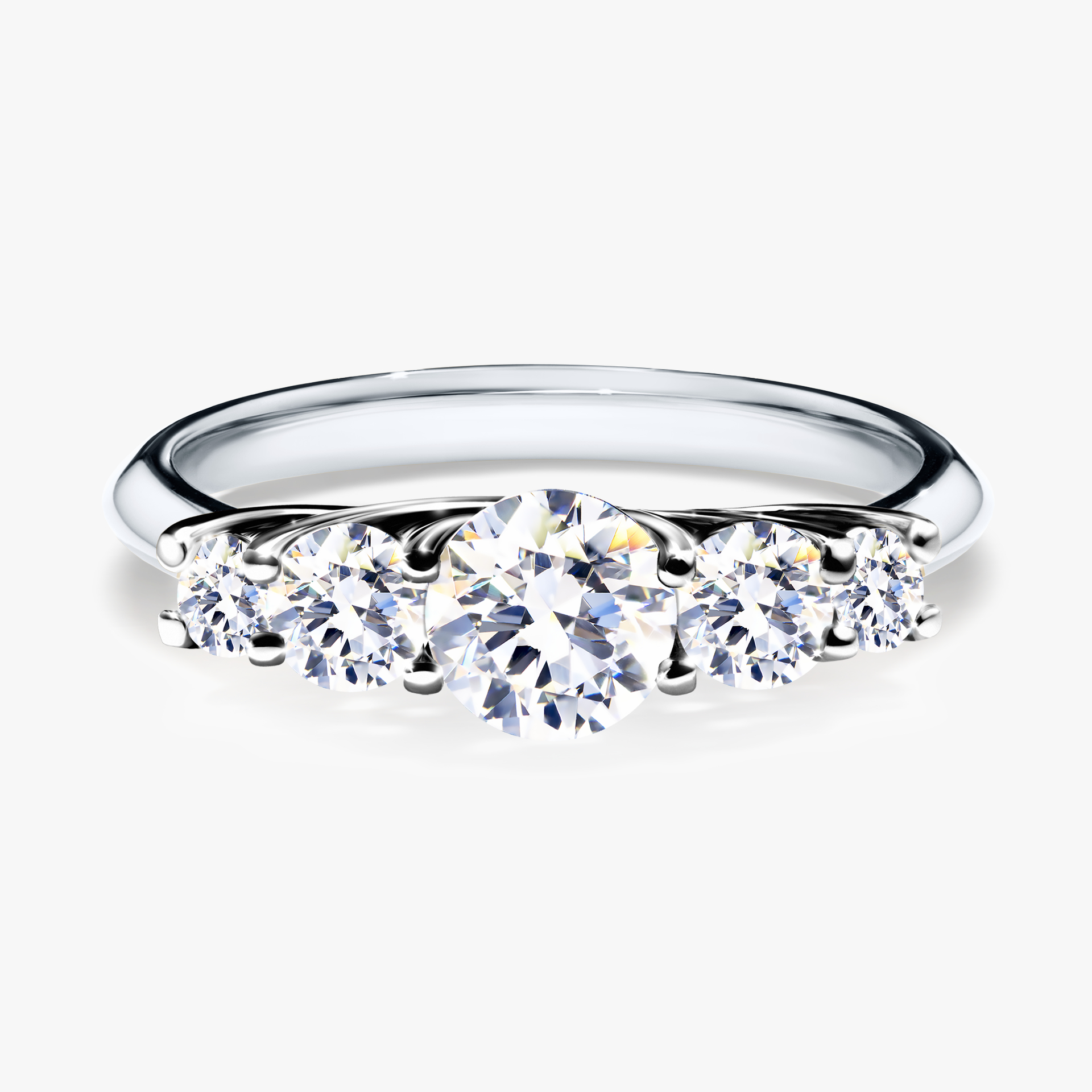 Pierścionek zaręczynowy My Darling z białego złota z szafirem białym 0,96ct