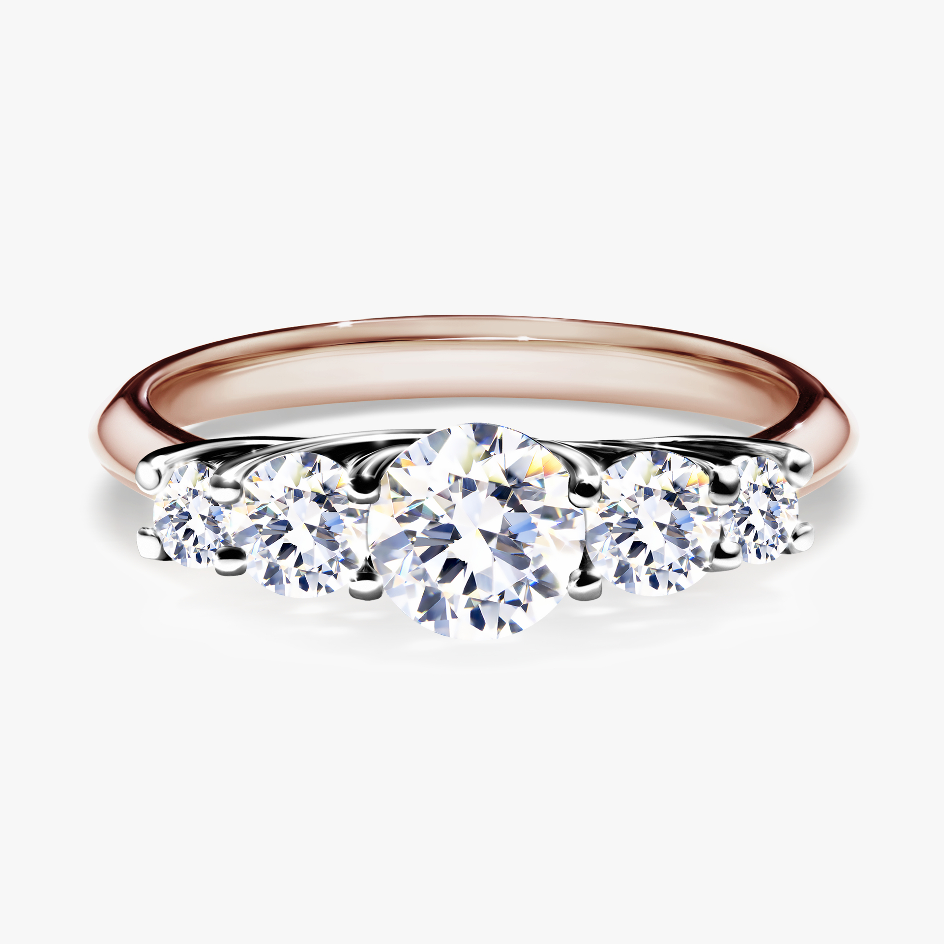 Pierścionek zaręczynowy My Darling z różowego złota z szafirem białym 0,96ct