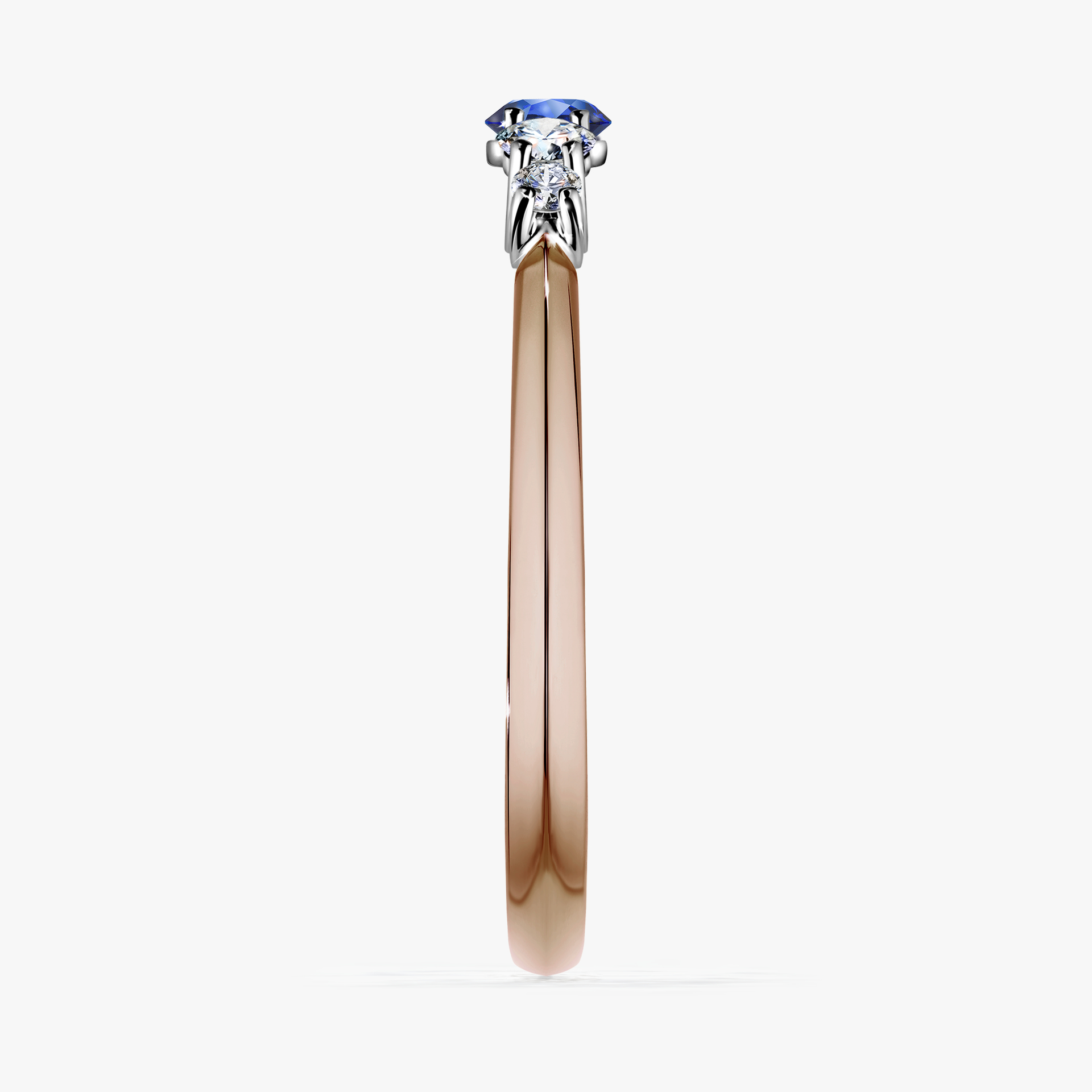Pierścionek zaręczynowy My Darling z różowego złota z szafirem niebieskim 0,22ct