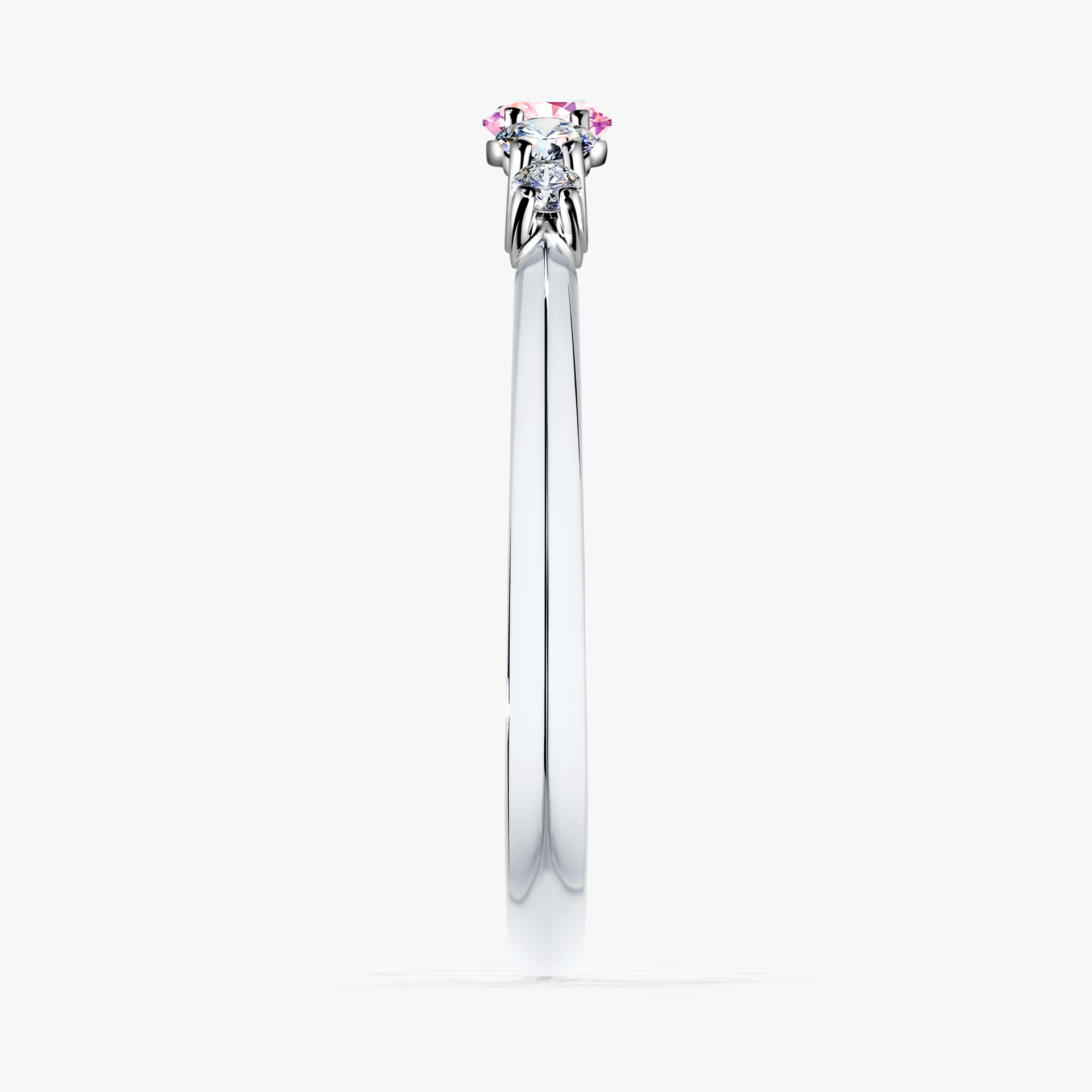 Pierścionek zaręczynowy My Darling z białego złota z szafirem różowym 0,22ct
