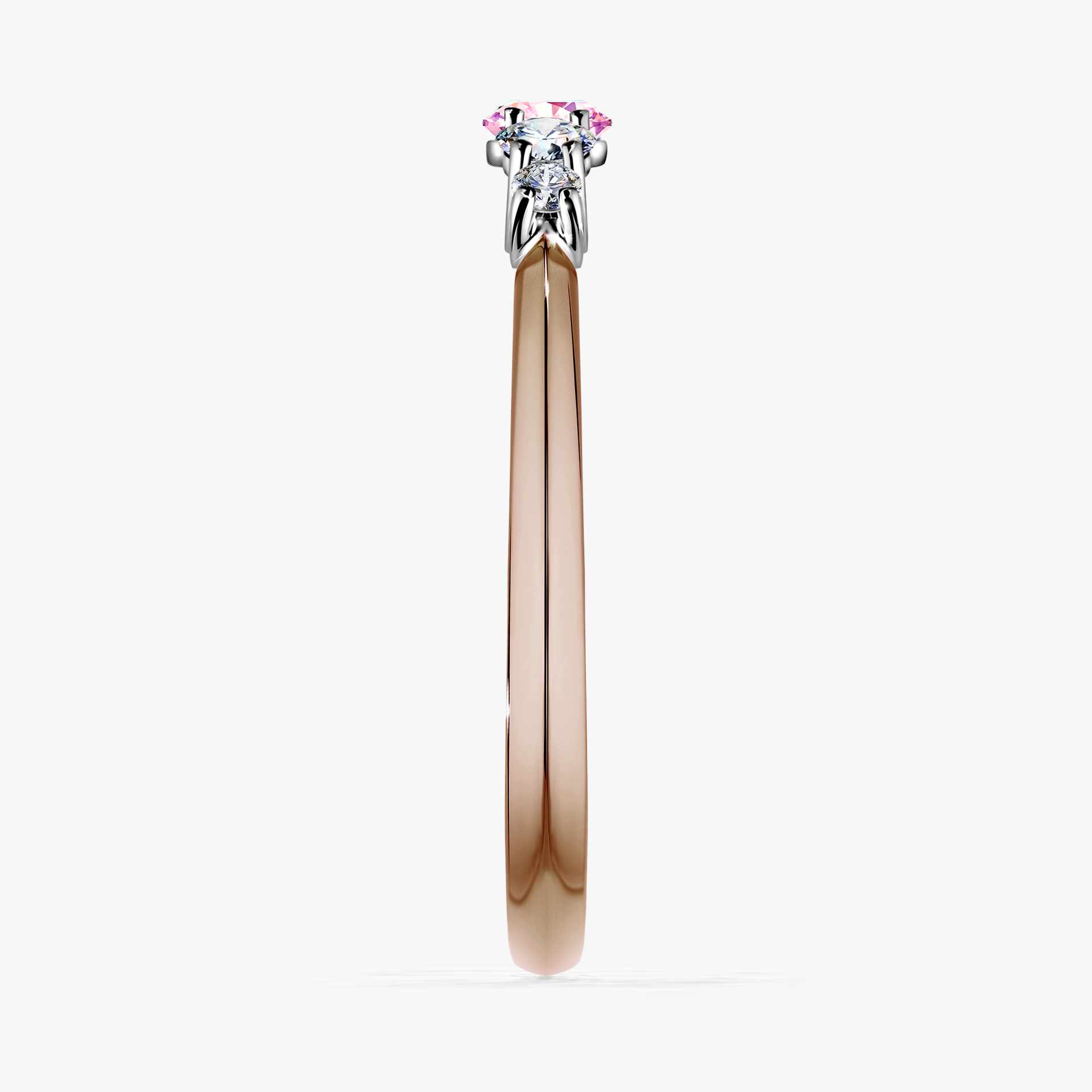 Pierścionek zaręczynowy My Darling z różowego złota z szafirem różowym 0,22ct