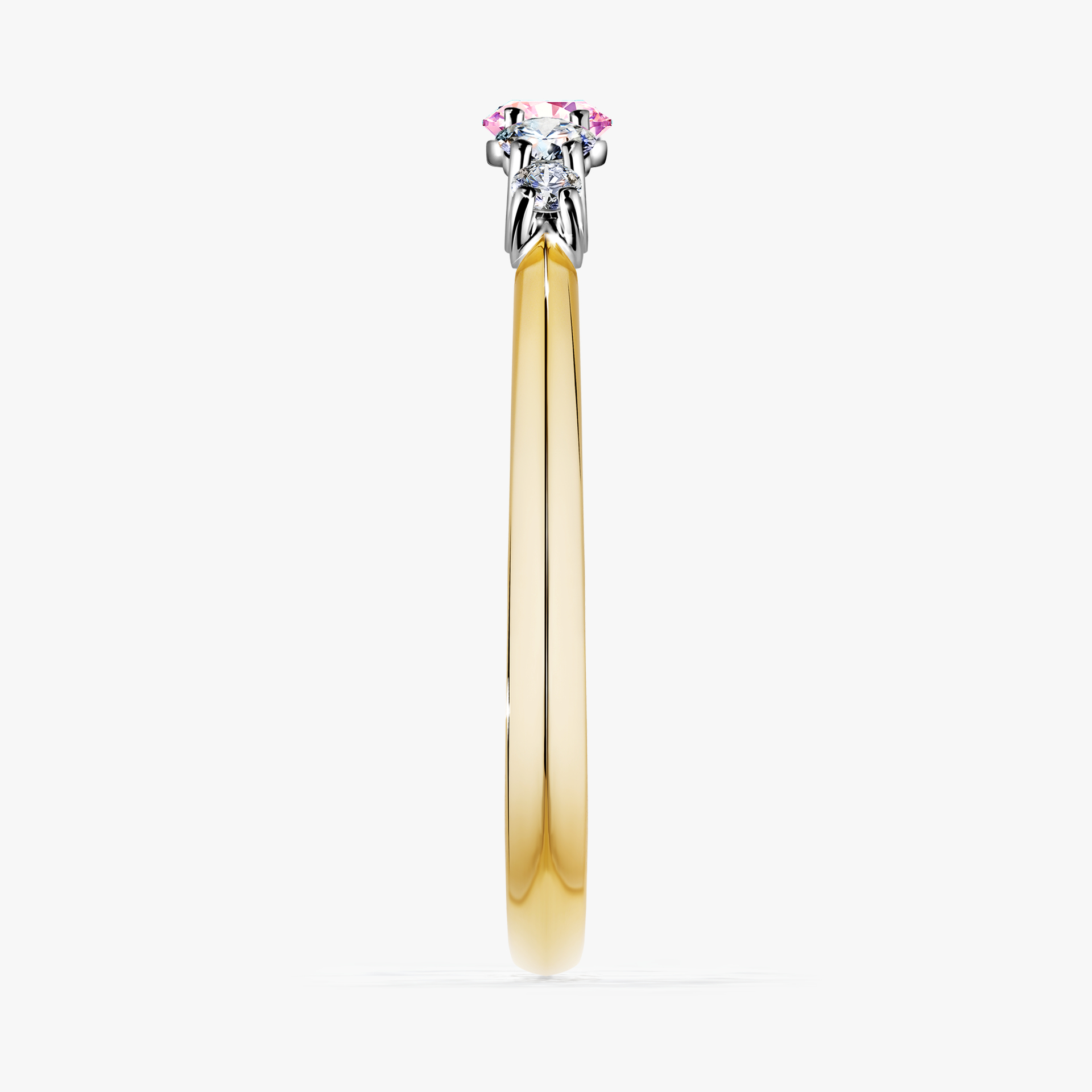 Pierścionek zaręczynowy My Darling z żółtego złota z szafirem różowym 0,22ct